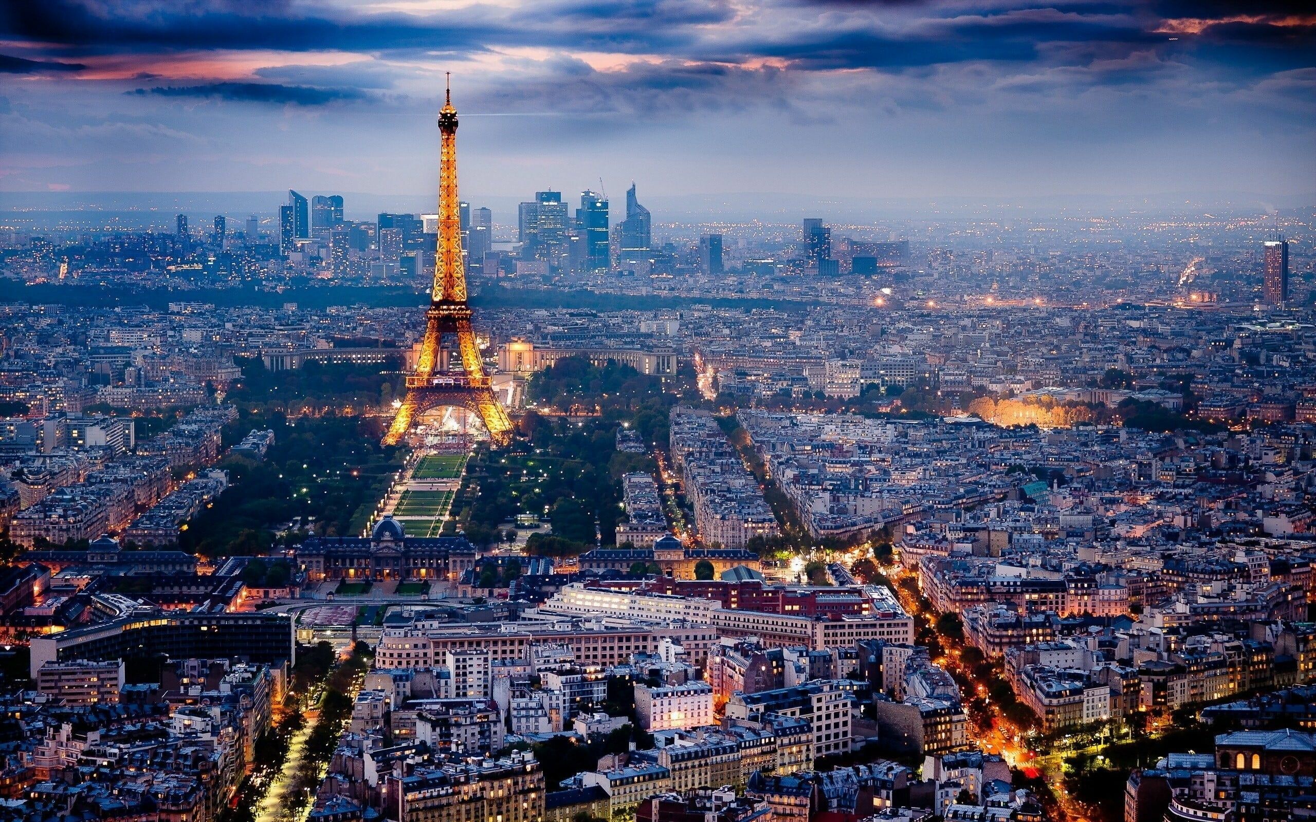 Champ de Mars, Eiffel Tower Wallpaper, 2560x1600 HD Desktop