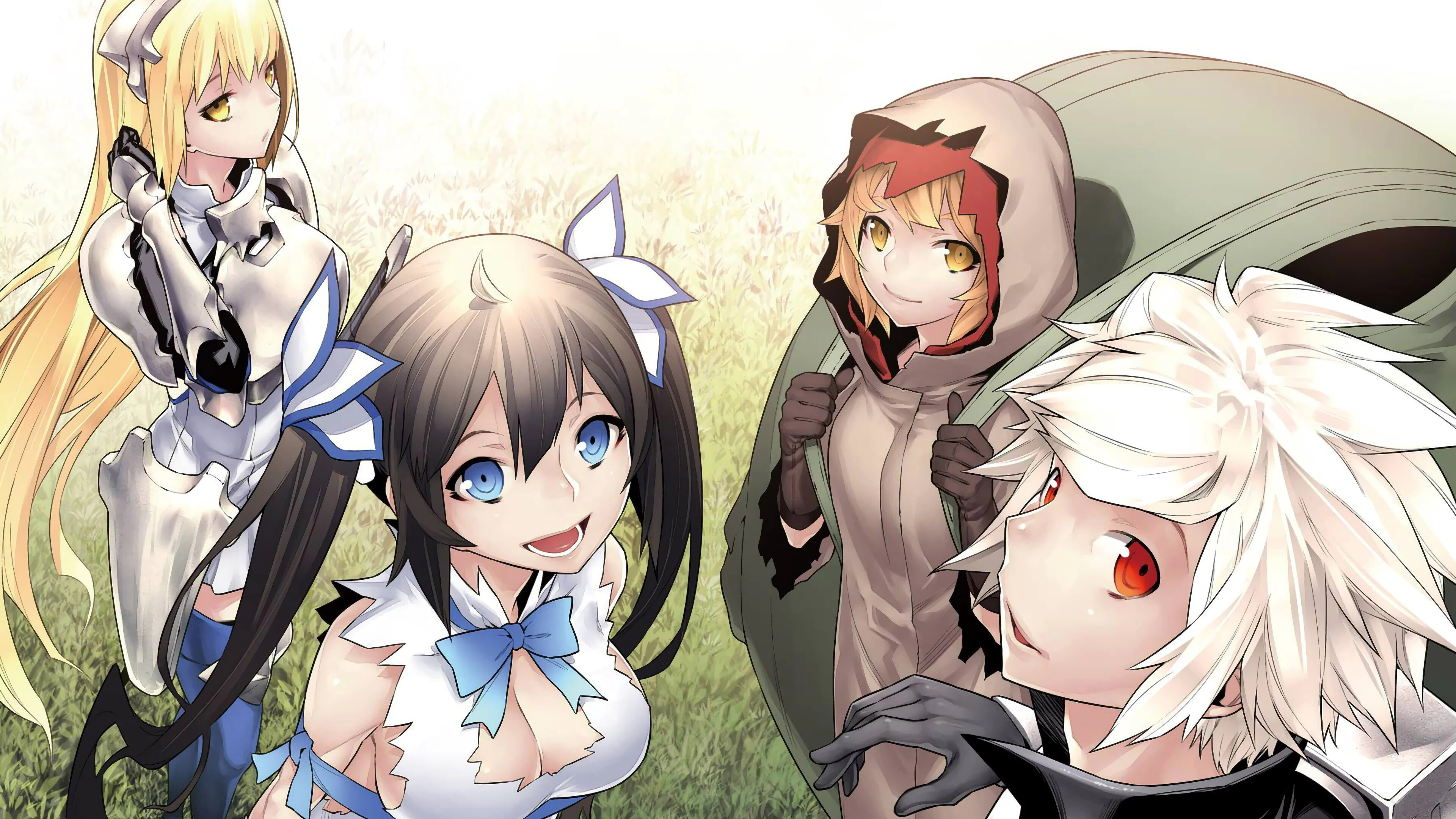 Is It Wrong to Try to Pick Up Girls in a Dungeon?, Bell Hestia Lili Ais, Danmachi series, 4K wallpapers, 3840x2160 4K Desktop