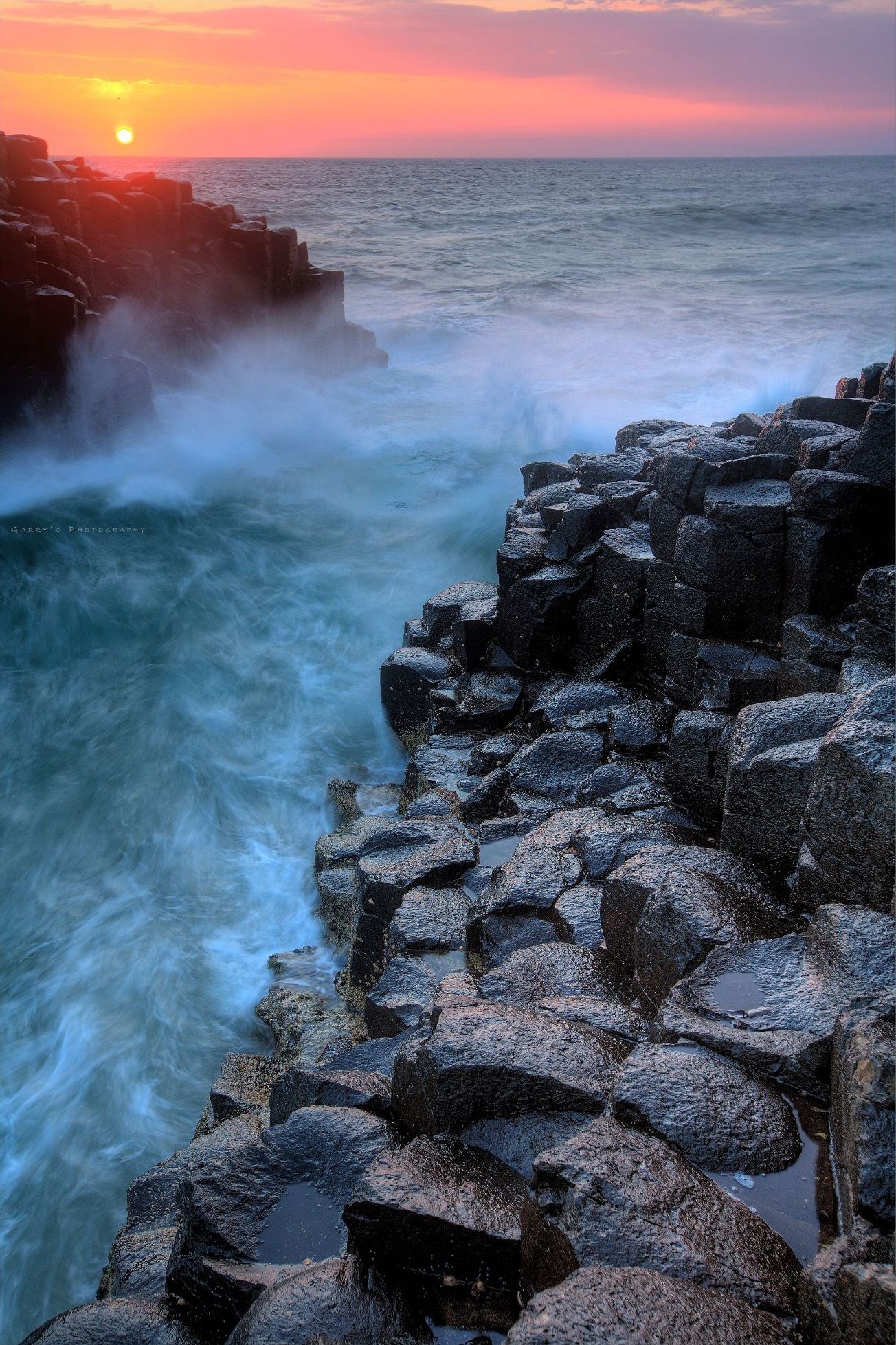 Giants Causeway, Ireland, Beautiful places, World wonders, 1310x1960 HD Phone
