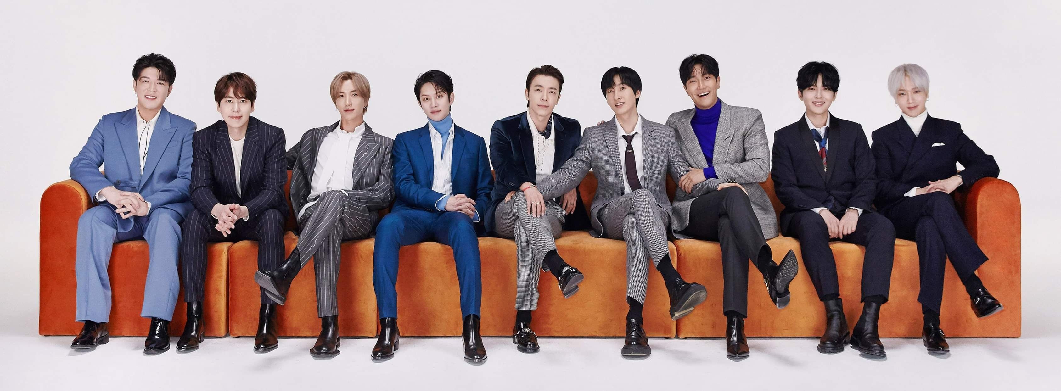 Super Junior members, The Melody album, Group photos, Solo musicians, 3380x1250 Dual Screen Desktop