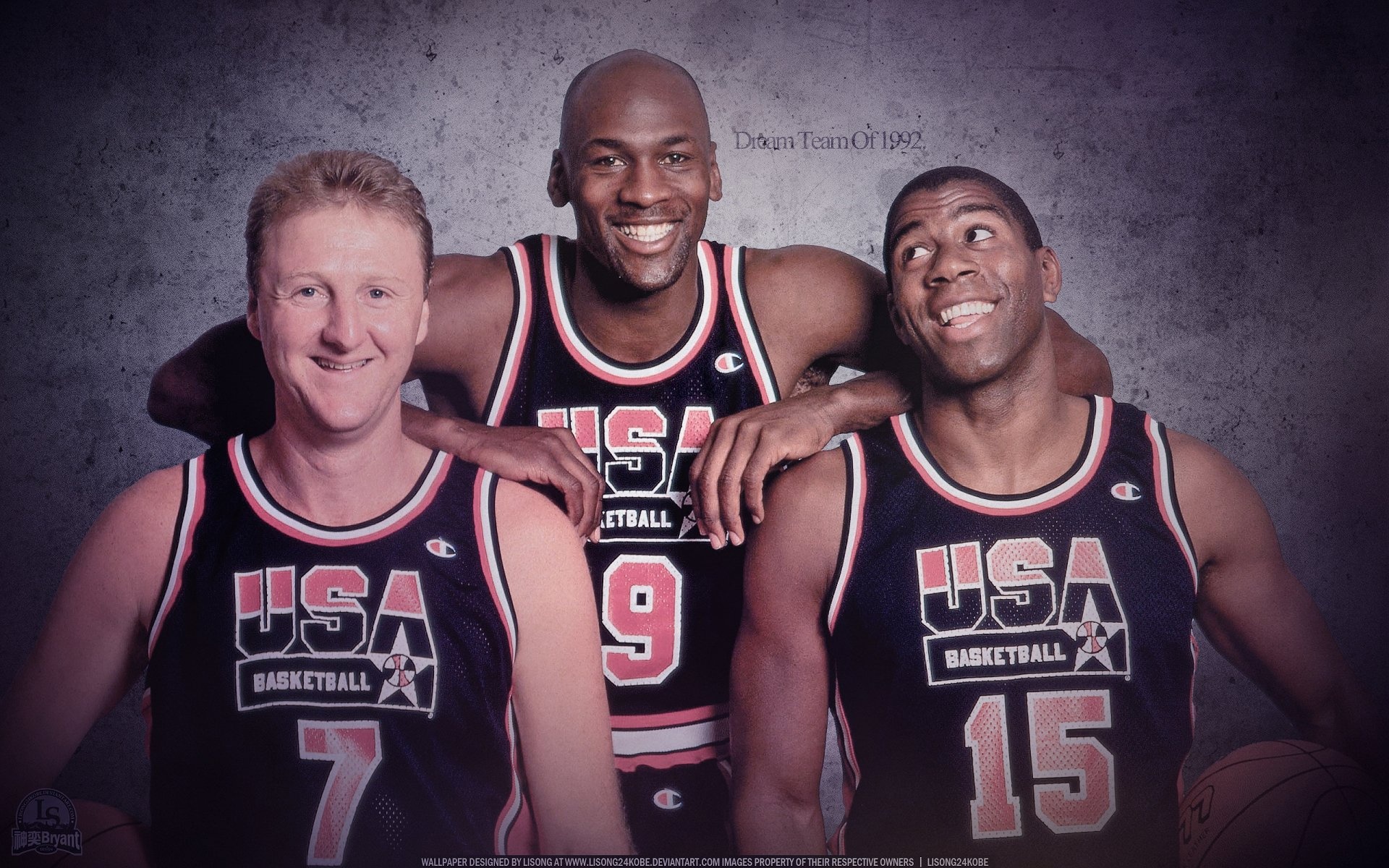 Michael Jordan and Magic Johnson, Larry Bird Wallpaper, 1920x1200 HD Desktop