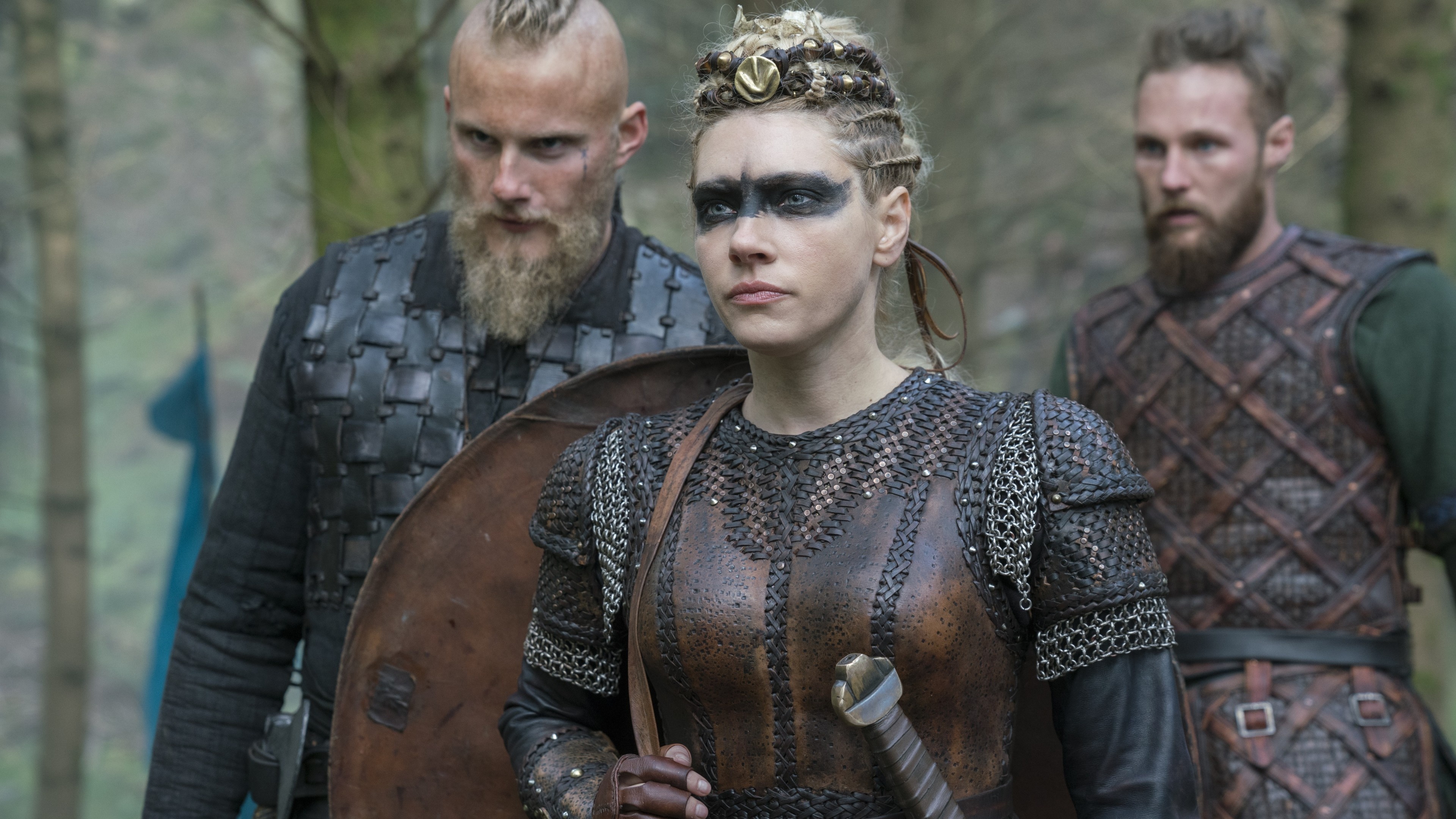 Vikings season 5, Lagertha, Travis Fimmel, Katheryn Winnick, 3840x2160 4K Desktop