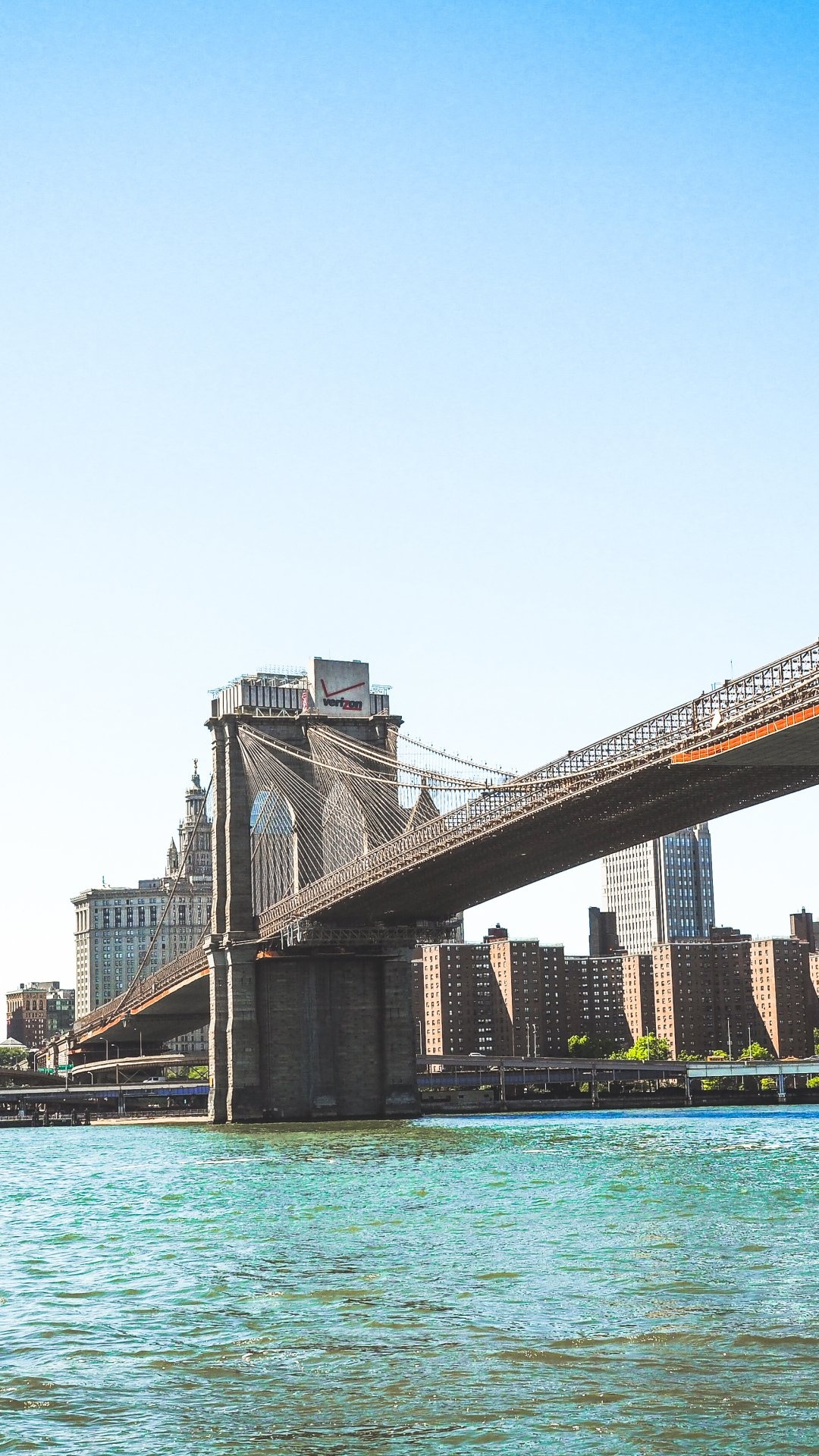 Brooklyn Bridge, Iconic man-made structure, Architectural marvel, 1080x1920 Full HD Phone