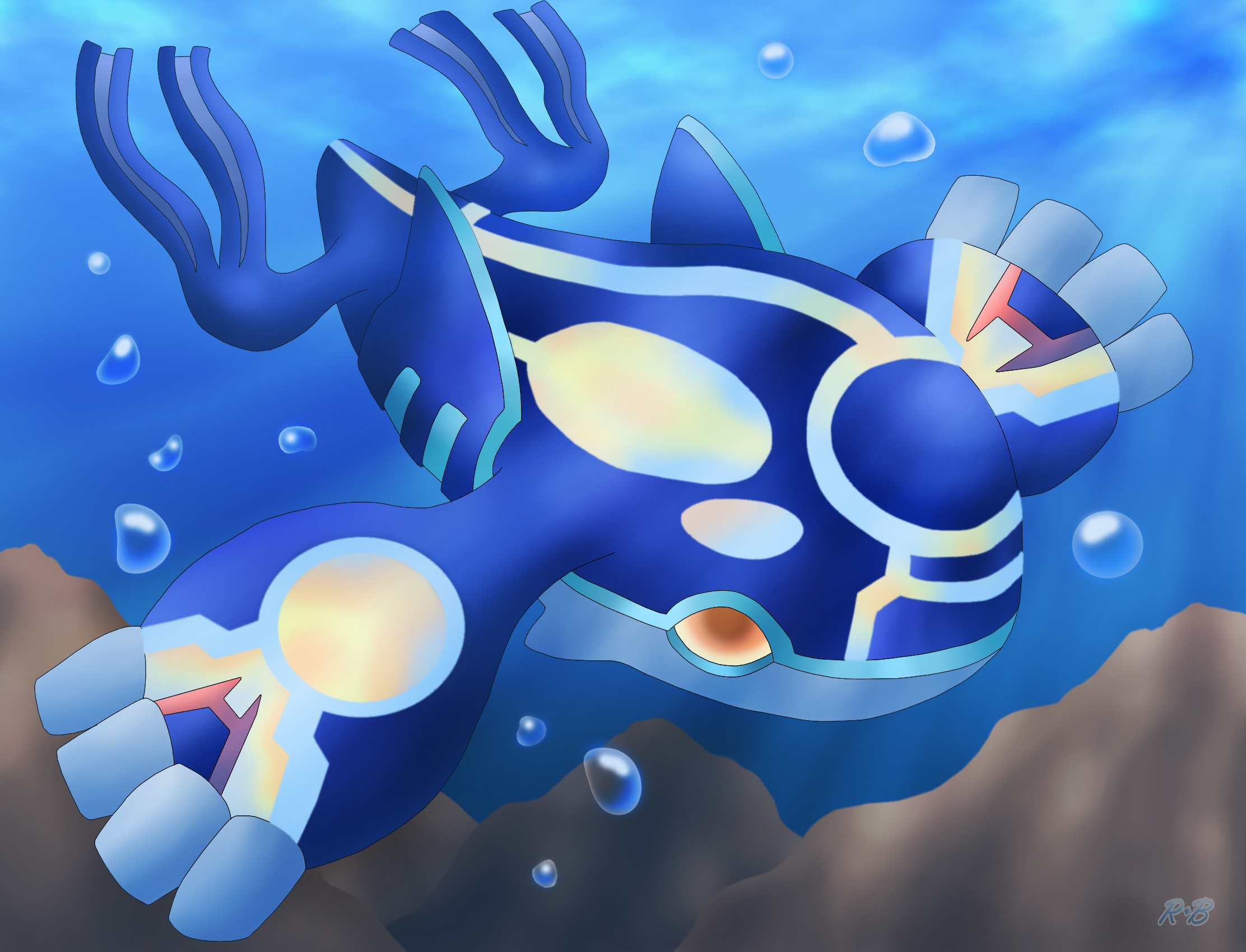 Primal Kyogre, Free, Wallpaper, Groudon, 2230x1700 HD Desktop