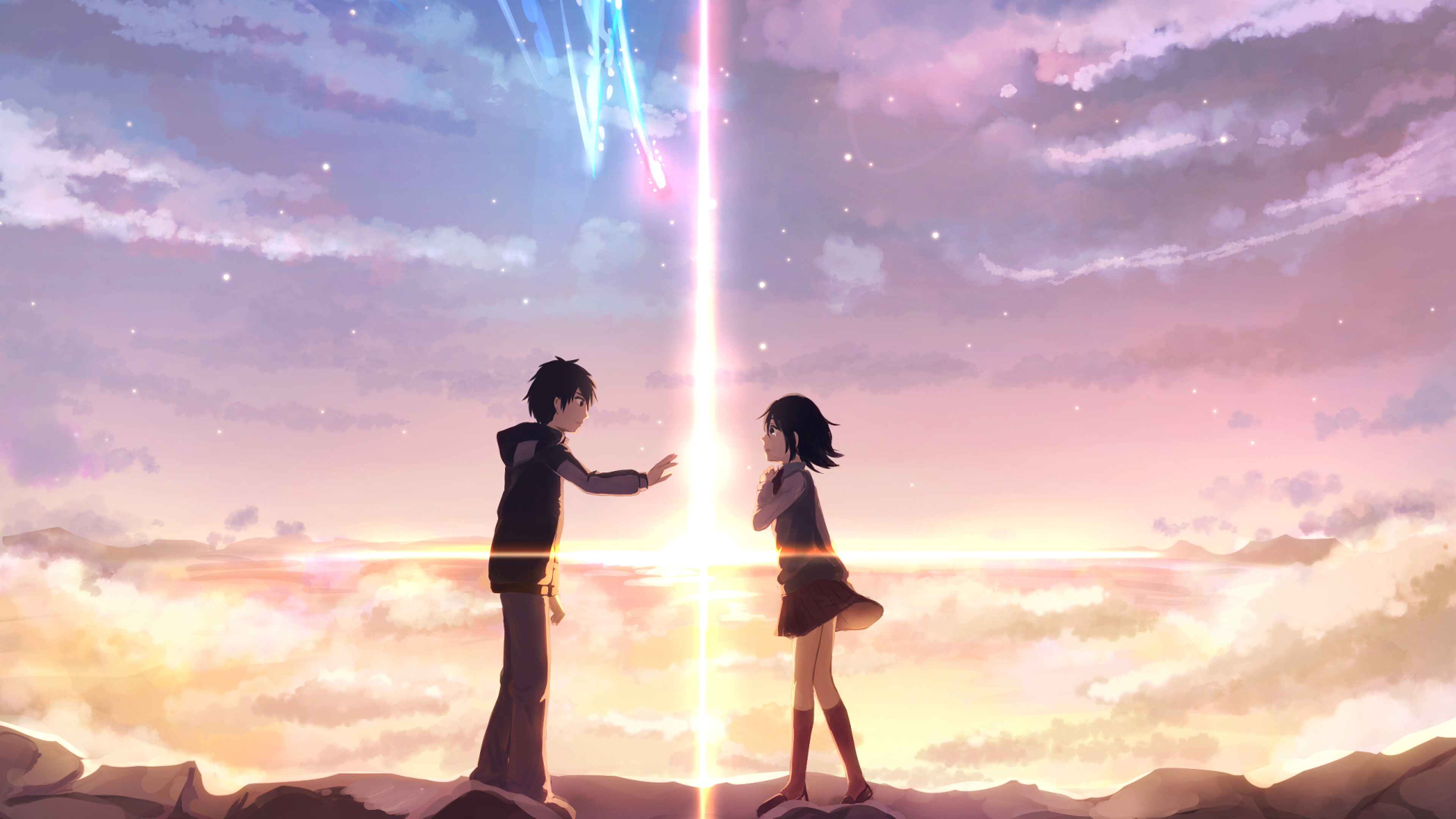Your Name, Emotional anime film, Love and destiny, Heartfelt storytelling, 3840x2160 4K Desktop