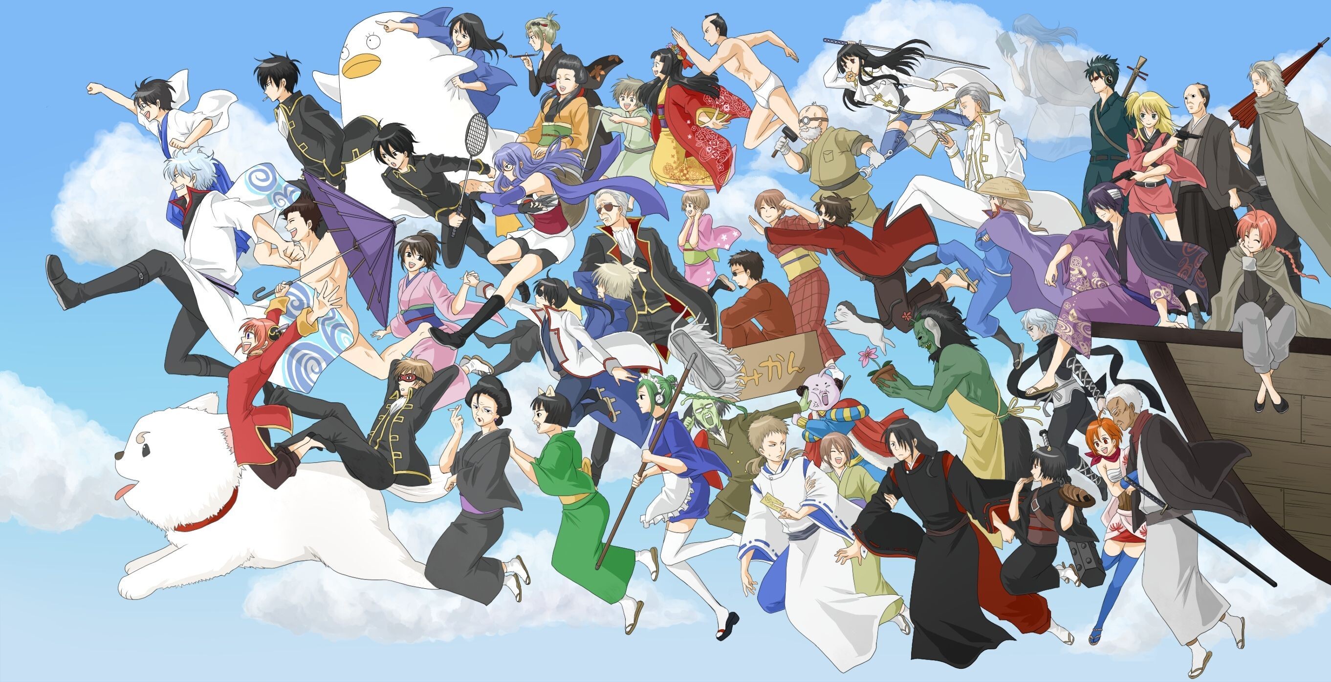 Gintama, Desktop wallpapers, High-quality backgrounds, Anime aesthetic, 2730x1400 HD Desktop
