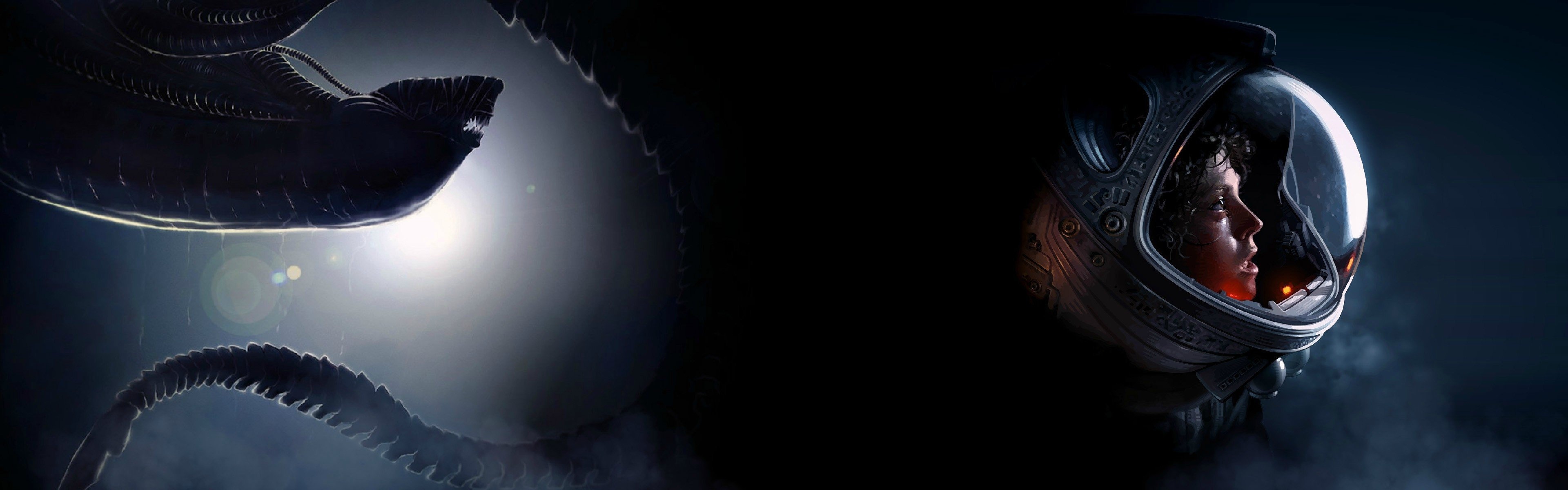 Alien, Movie Poster Wallpaper, 3840x1200 Dual Screen Desktop