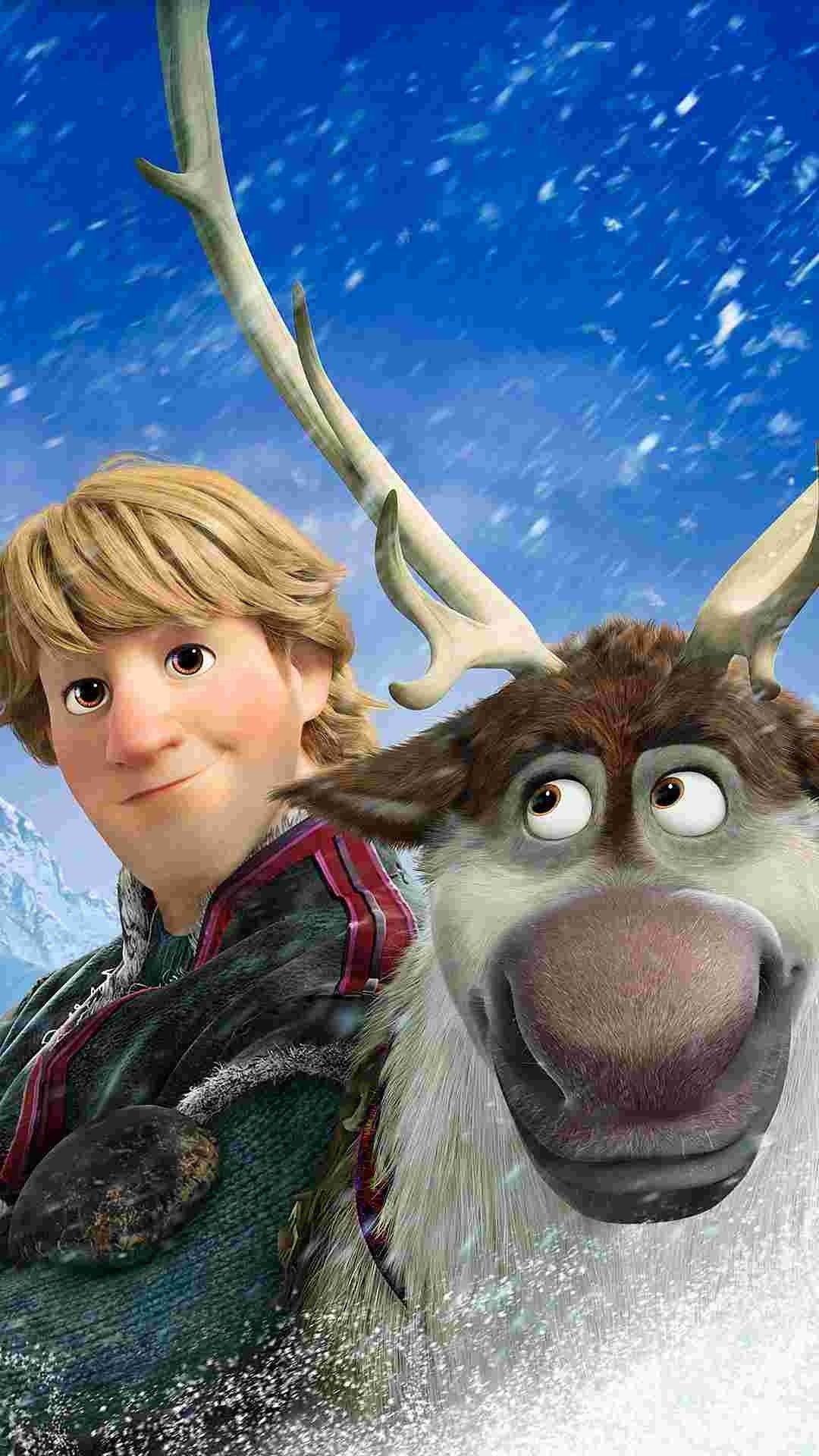Sven, Kristoff (Frozen) Wallpaper, 1080x1920 Full HD Phone
