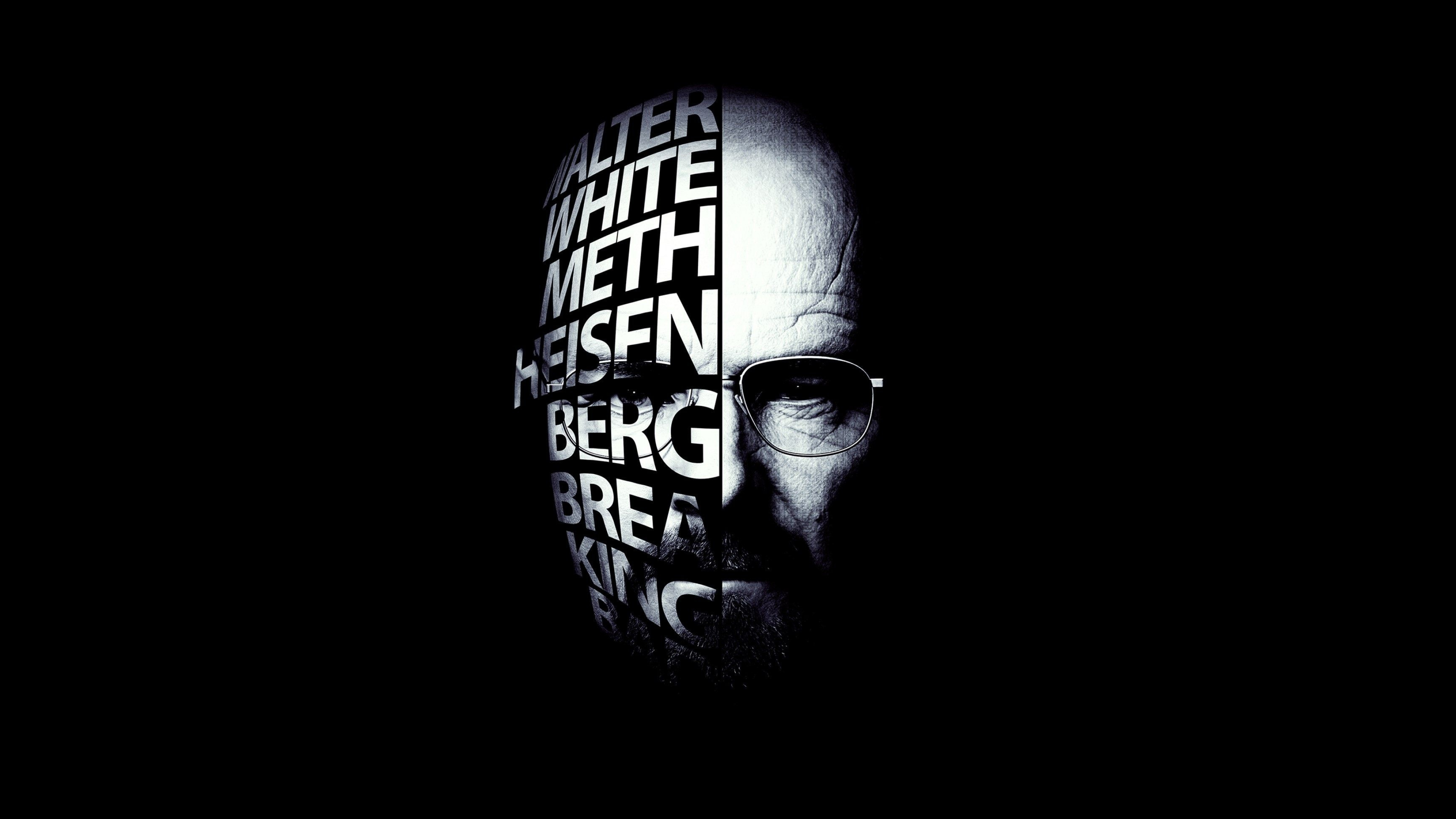 Walter White, Typography, 4K background image, 3840x2160 4K Desktop