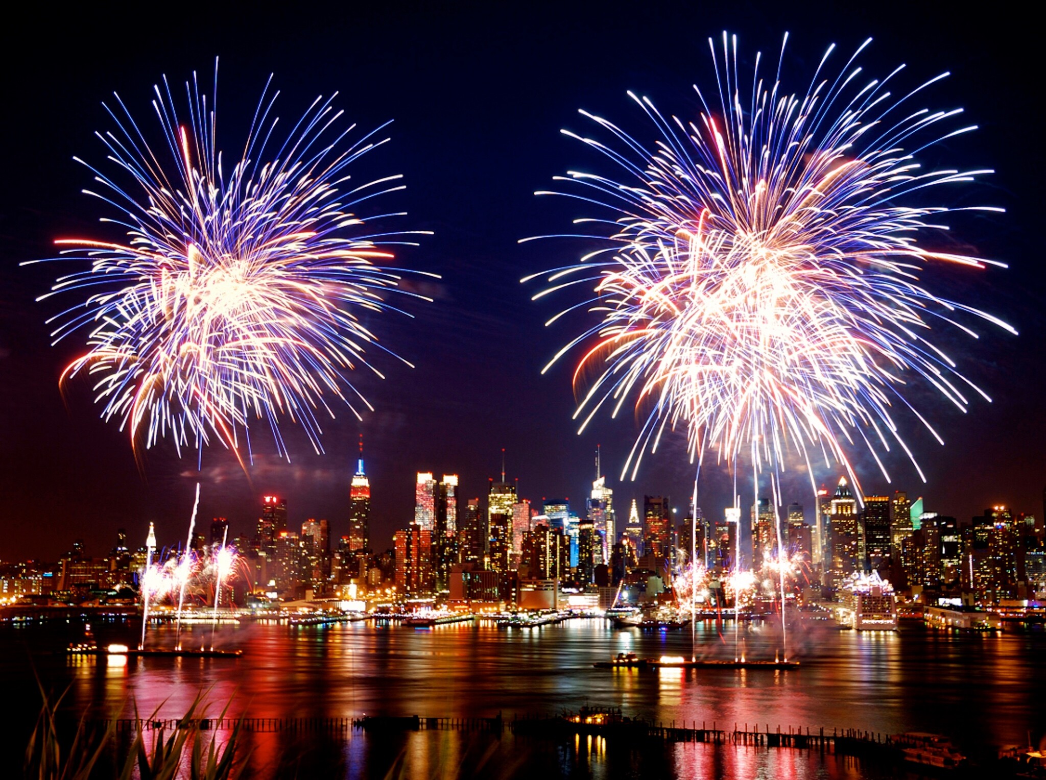 NYE fireworks, Stunning visual, HD display, Festive celebration, 2050x1530 HD Desktop