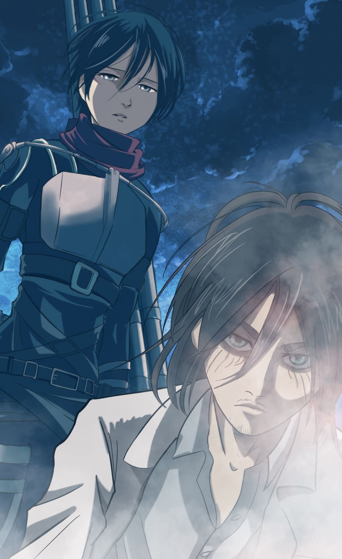 Eren Yeager, Mikasa Ackerman, Attack on Titan, HD Phone wallpaper