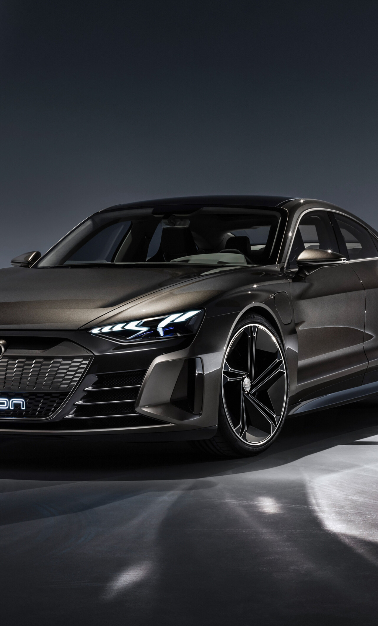 Download the Audi e-tron GT Concept 2019 wallpaper for iPhone, Cutting-edge technology, Visual brilliance, Automotive elegance, 1280x2120 HD Phone