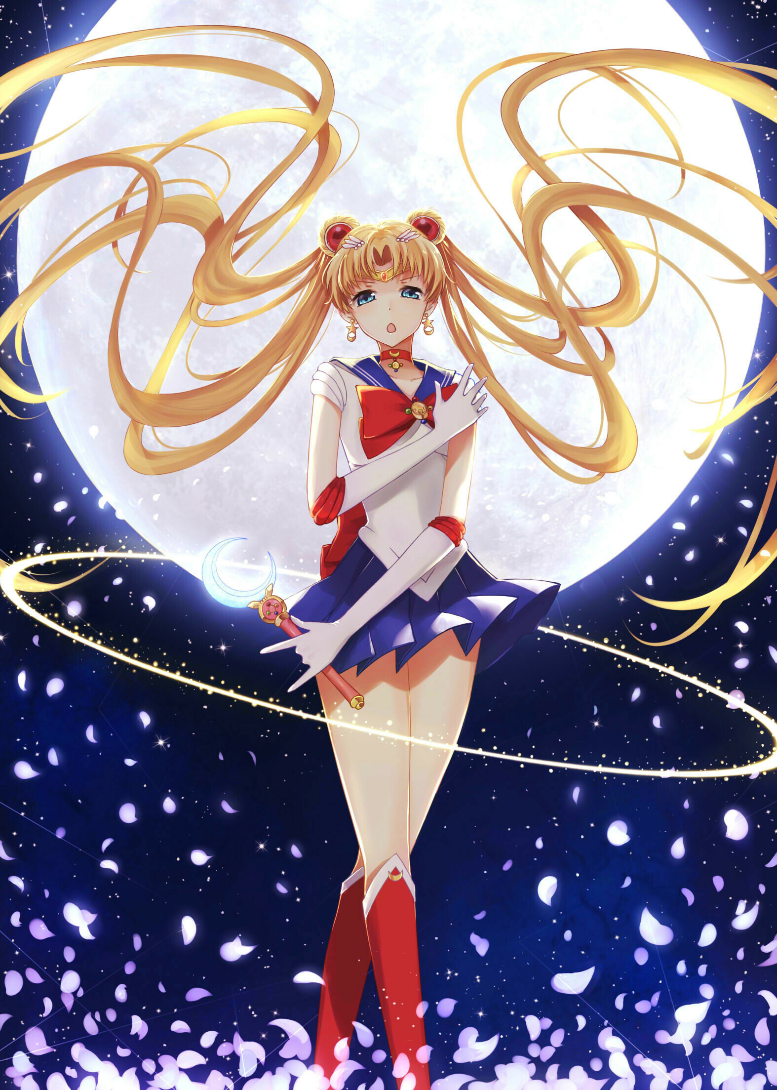 Sailor Moon, HD wallpaper, Elegant guardian, Chibi moon, 1580x2210 HD Phone