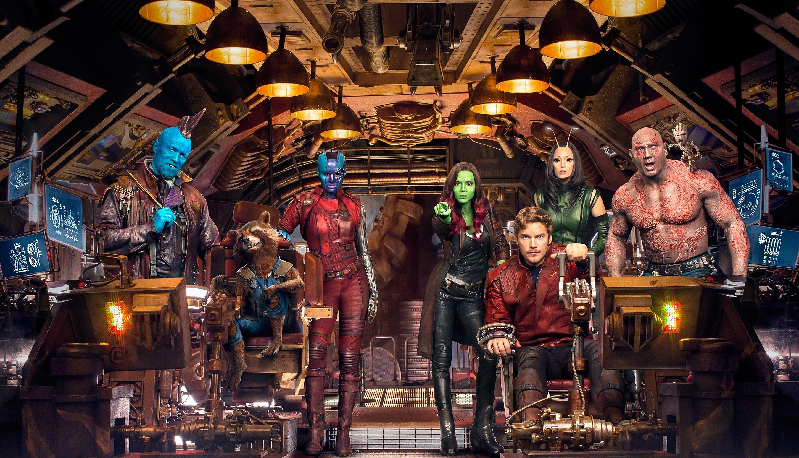 Dave Bautista, Karen Gillan, Yondu Udonta, HD wallpaper, 2700x1550 HD Desktop