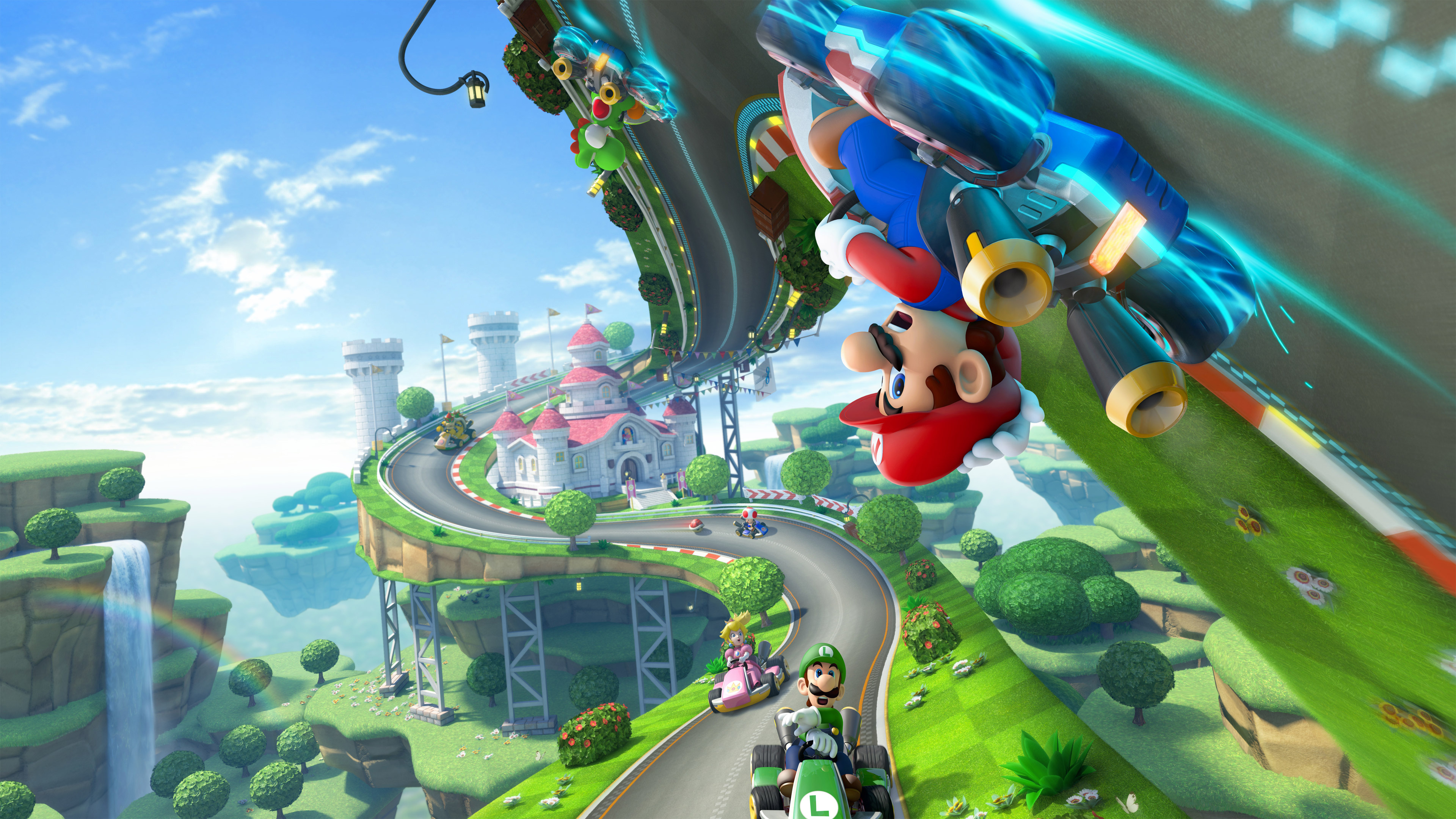 Mario Gaming, Mario Kart 8, HD Games, Backgrounds, 3840x2160 4K Desktop