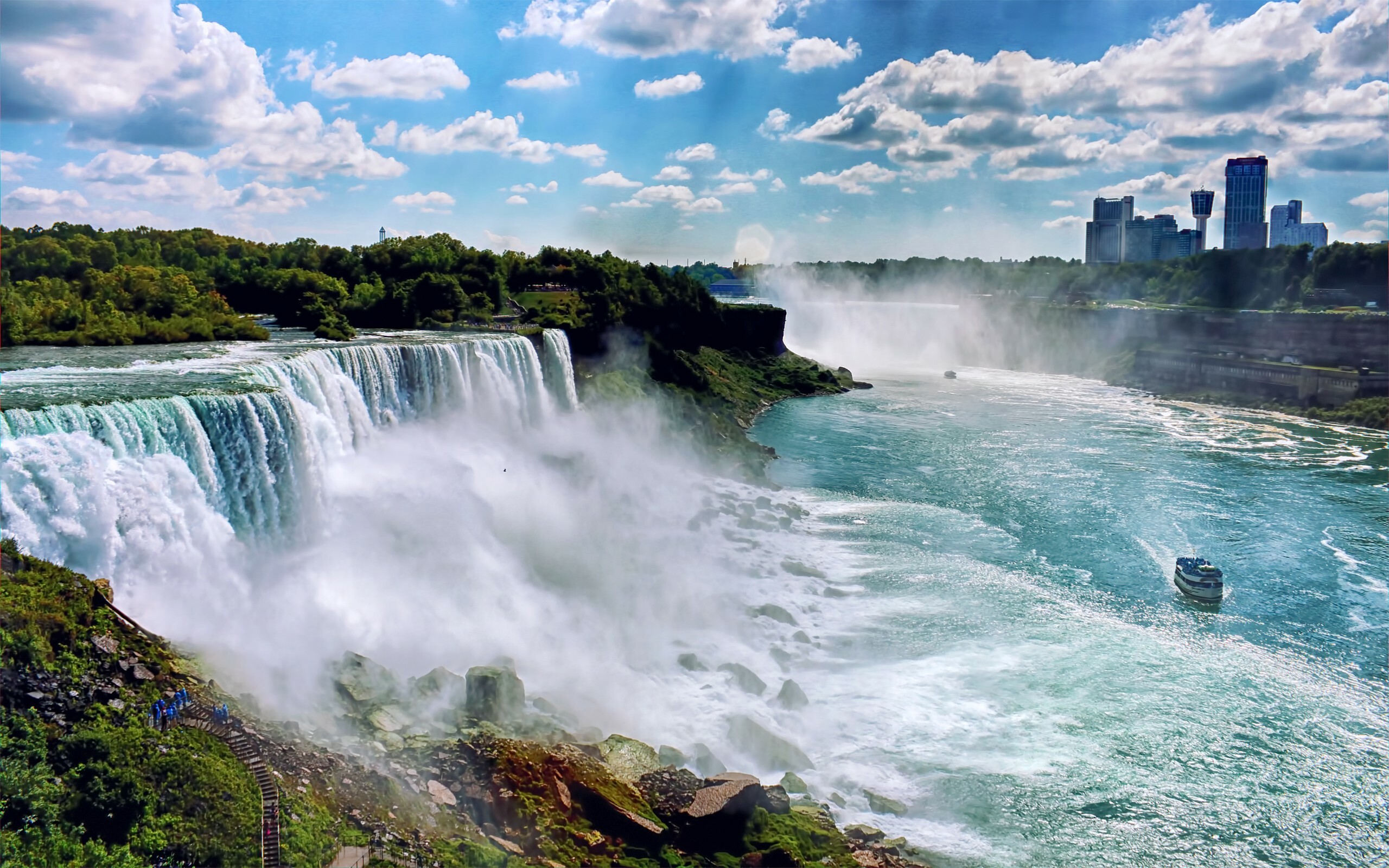 Landscapes of Niagara Falls, Waterfall wonders, HD desktop and mobile backgrounds, USA-Canada beauty, 2560x1600 HD Desktop