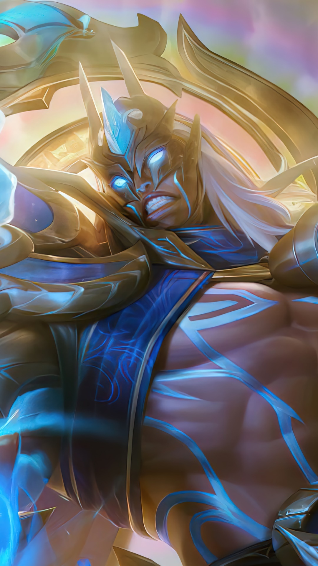Badang Leo Zodiac skin, Mobile Legends Bang Bang, golden armored warrior, Full HD Phone wallpaper