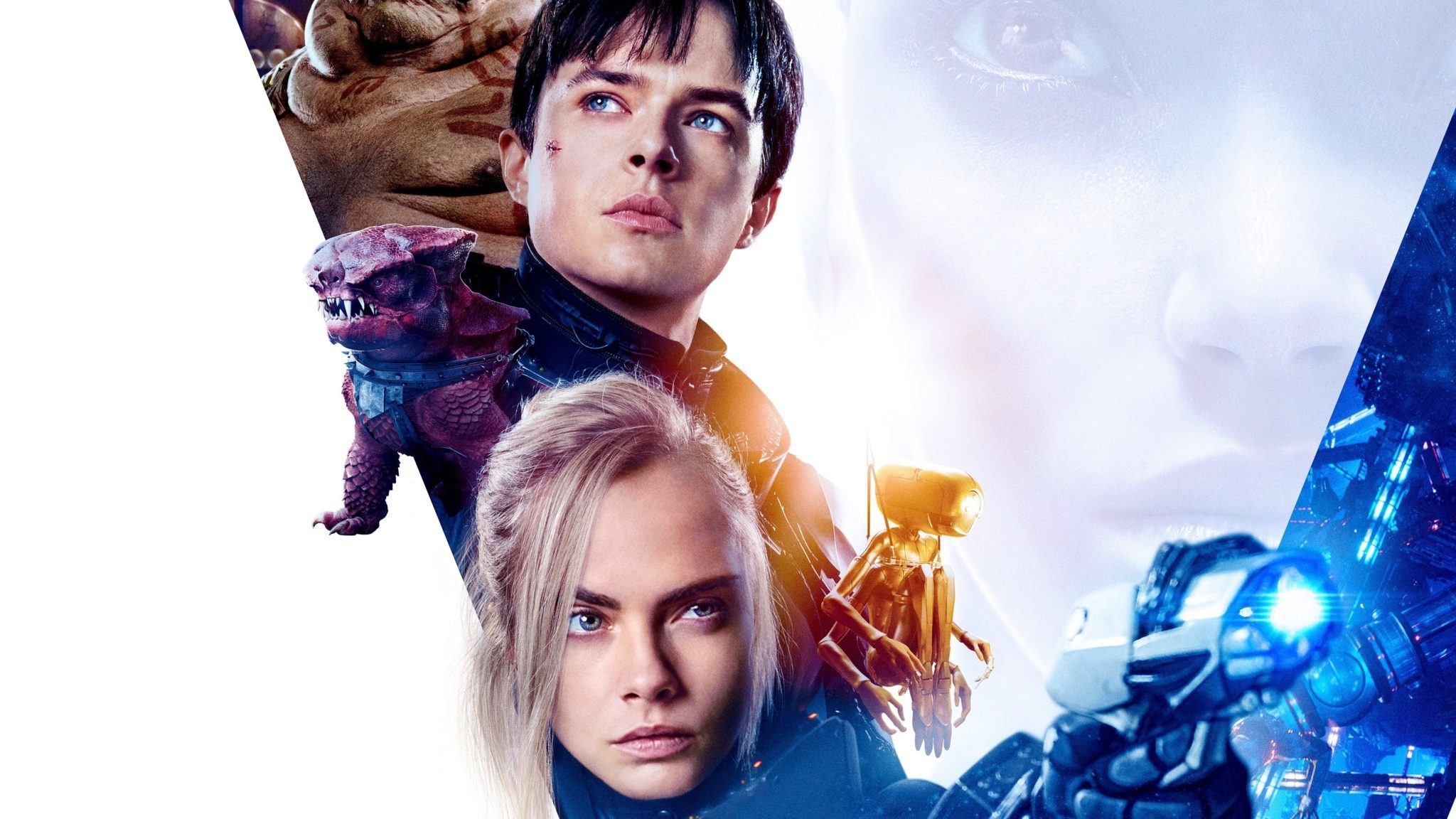 Valerian movie wallpaper, Michelle Johnson, Futuristic setting, City skyline, 2050x1160 HD Desktop