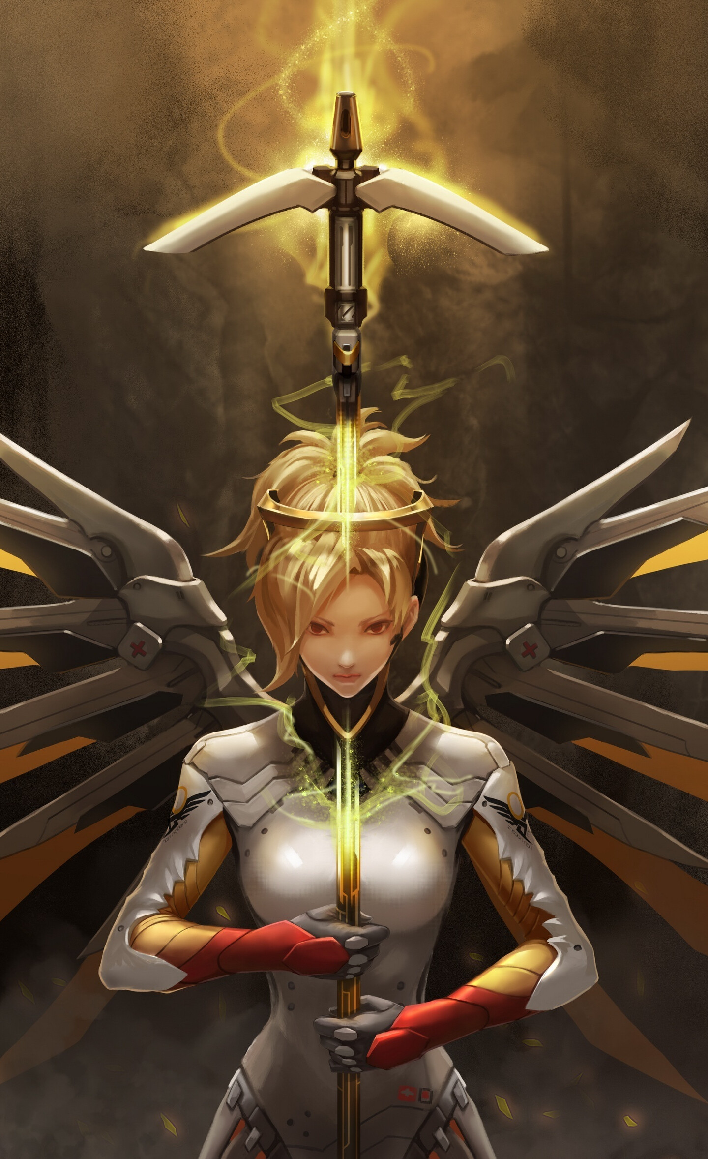 Robotic wings, Overwatch Wallpaper, 1440x2360 HD Phone