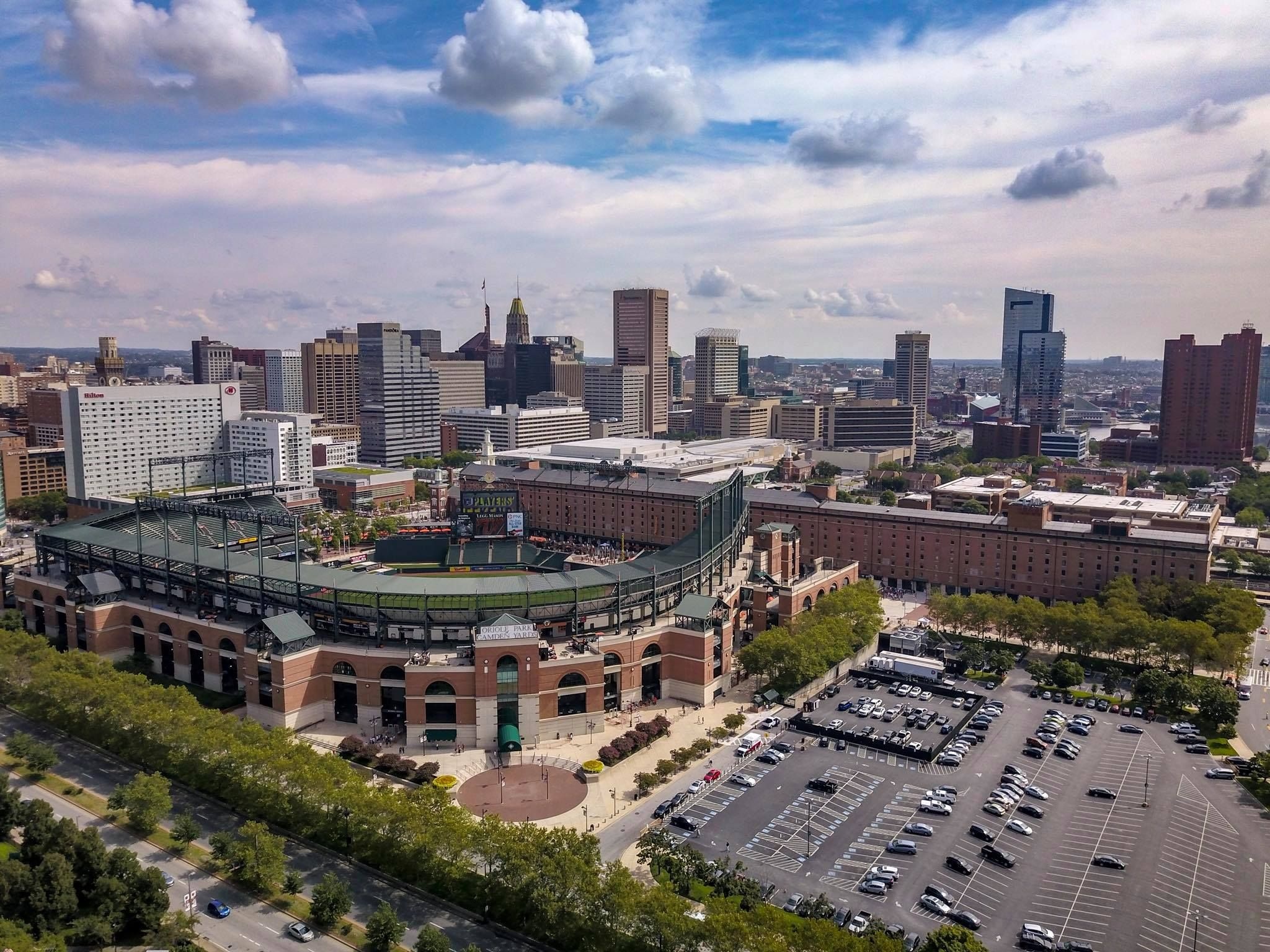 Baltimore Skyline, Camden Yards, Baltimore County, Scenic background, 2050x1540 HD Desktop