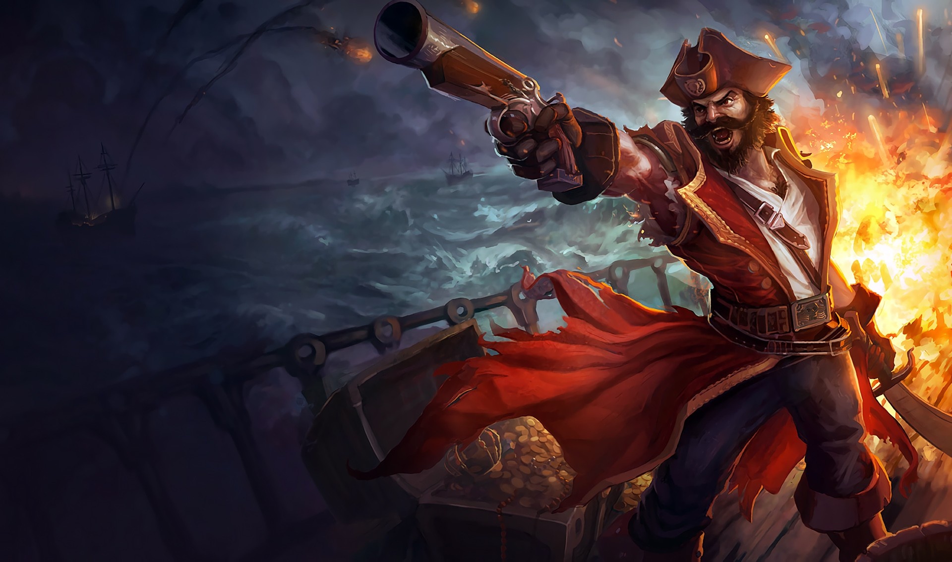 Gangplank, Old wallpapers, Fan art collection, League of Legends, 1920x1140 HD Desktop