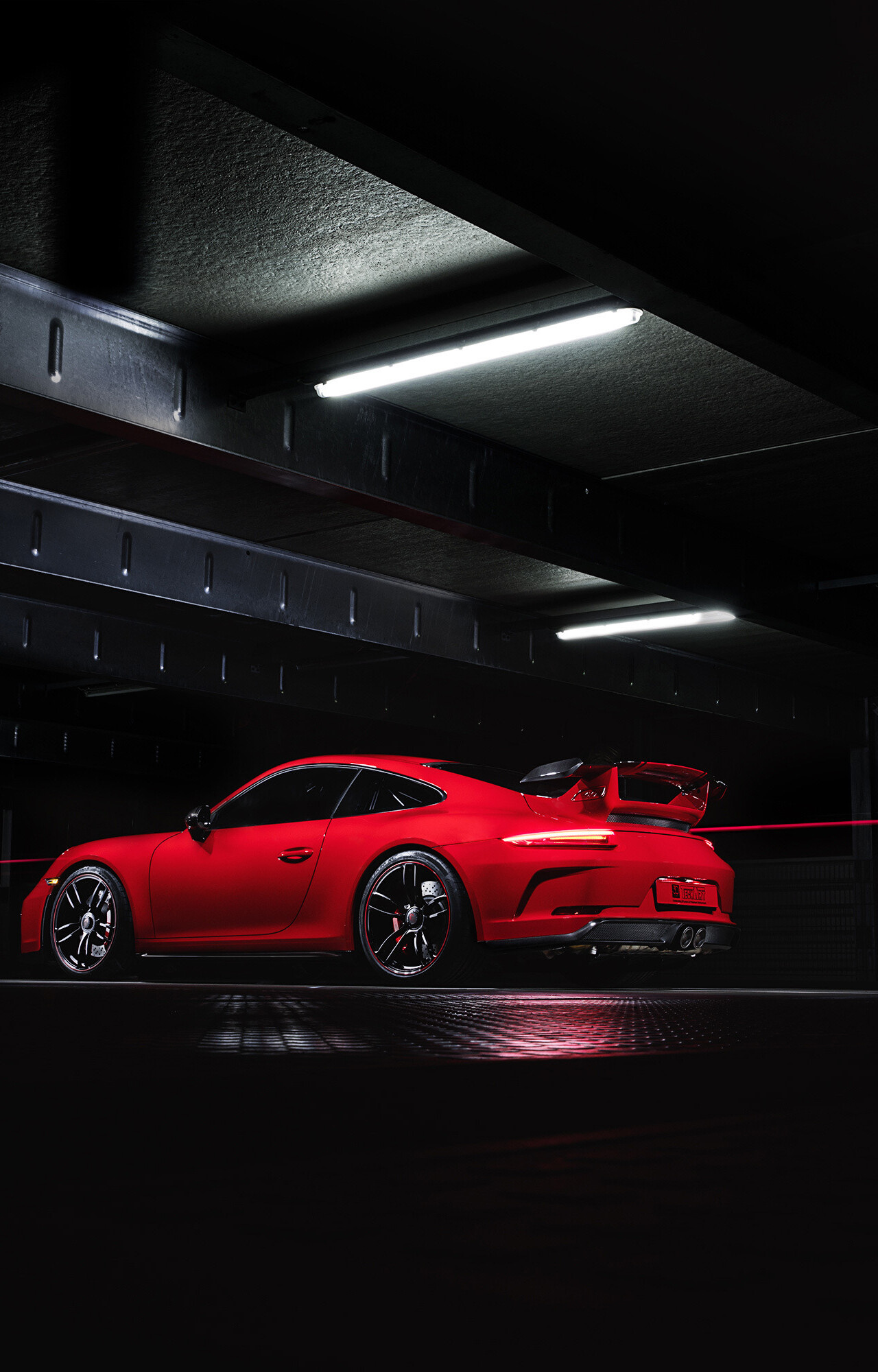 Techart Porsche 911 GT3, Red car luxury, Dynamic speed, Exquisite craftsmanship, 1280x2000 HD Phone