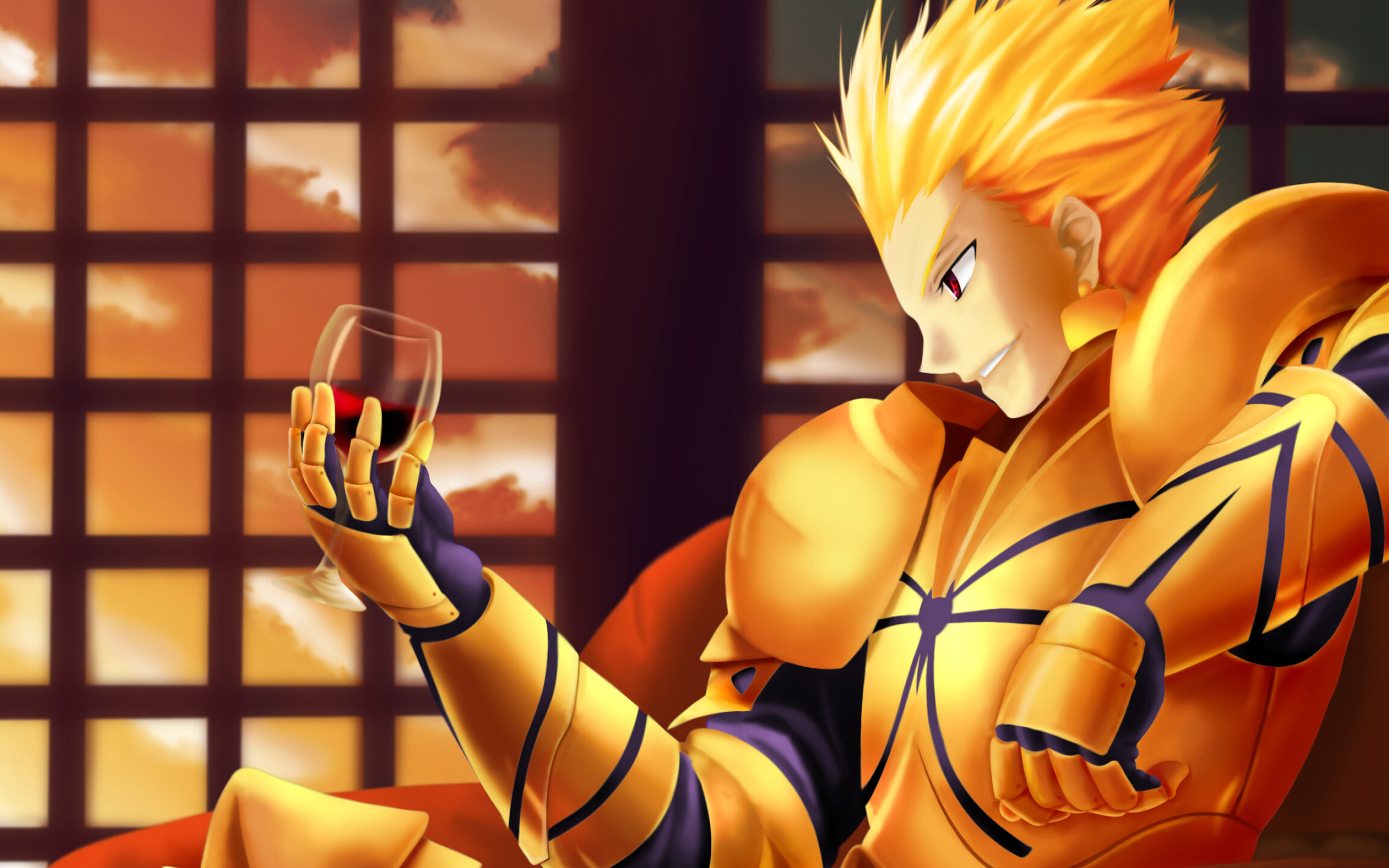 Gilgamesh, Fate, Heroic warrior, Anime wallpaper, 2560x1600 HD Desktop