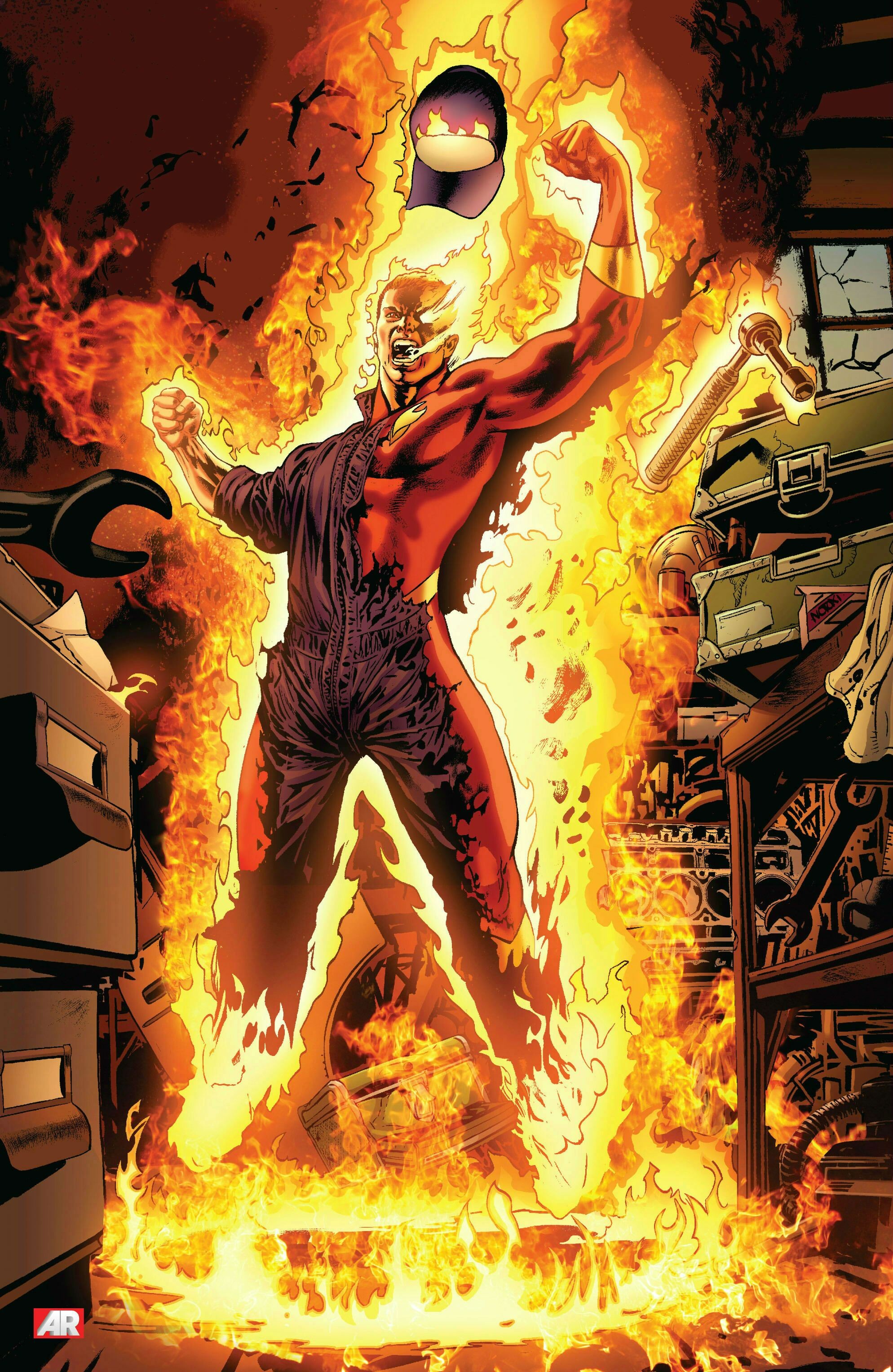 Comics, Human Torch Wallpaper, 1990x3060 HD Phone