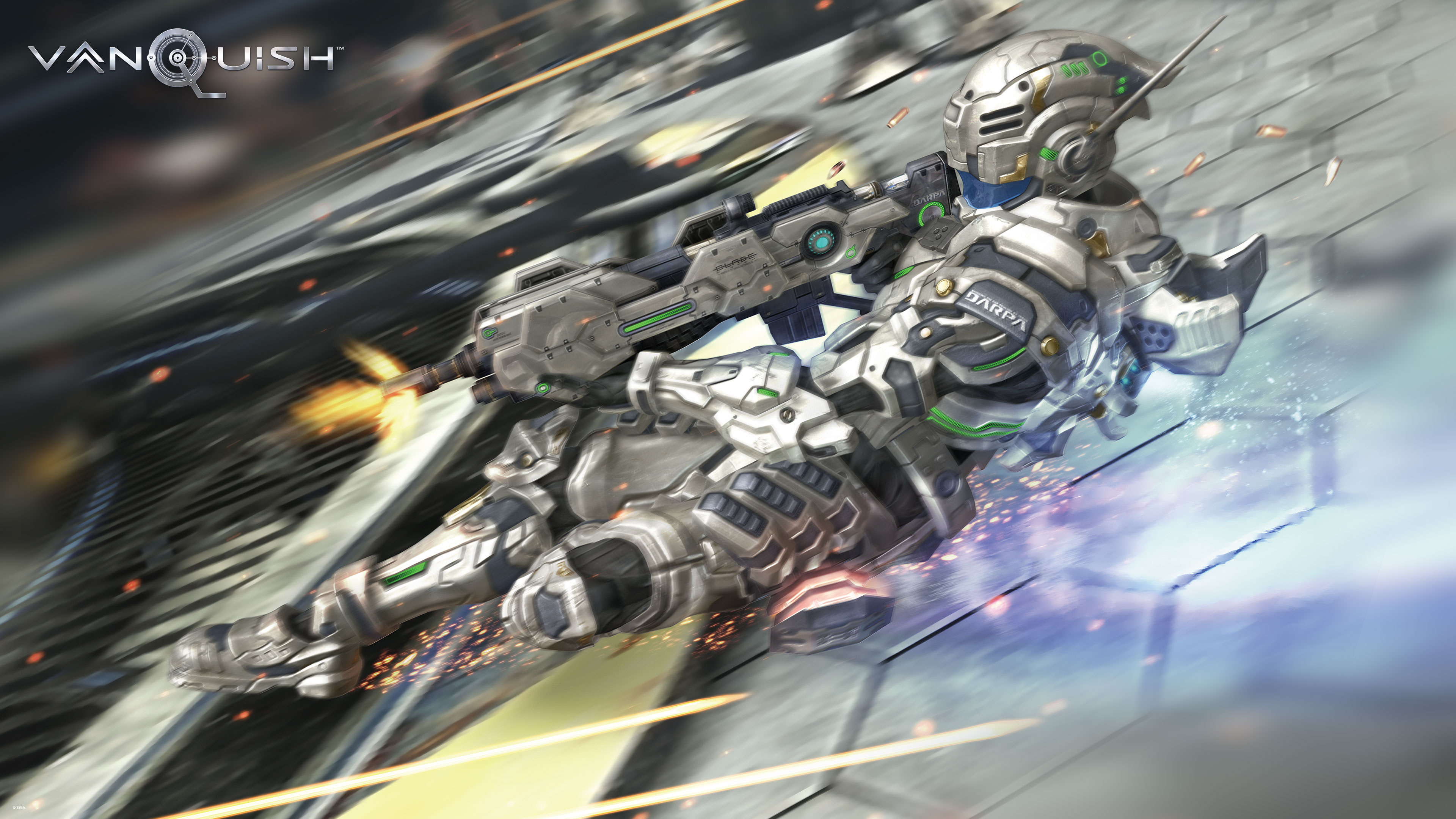 Vanquish Sega video games, Futuristic shooter, Action-packed gameplay, Sega wallpaper, 3840x2160 4K Desktop