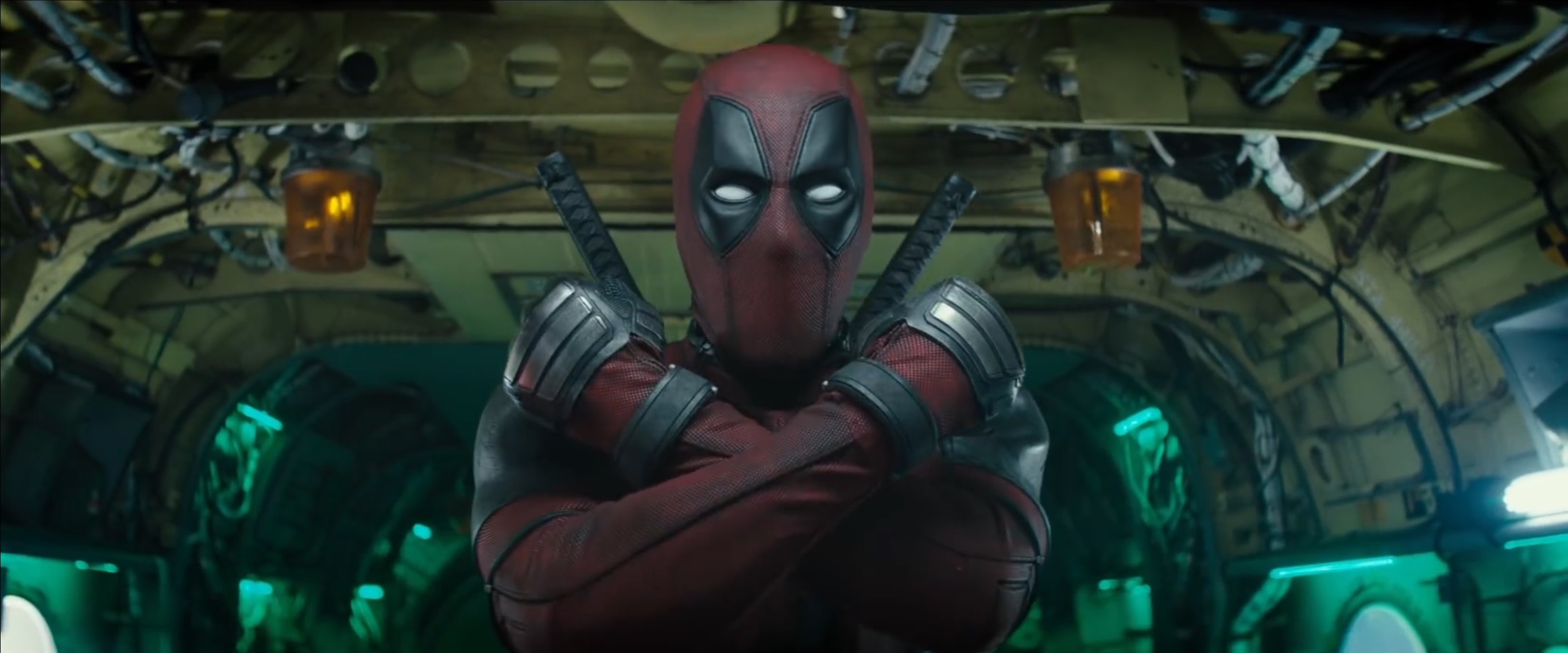 Deadpool 2 movie, Trailer, X-men references, Stima Cabine, 2740x1140 Dual Screen Desktop