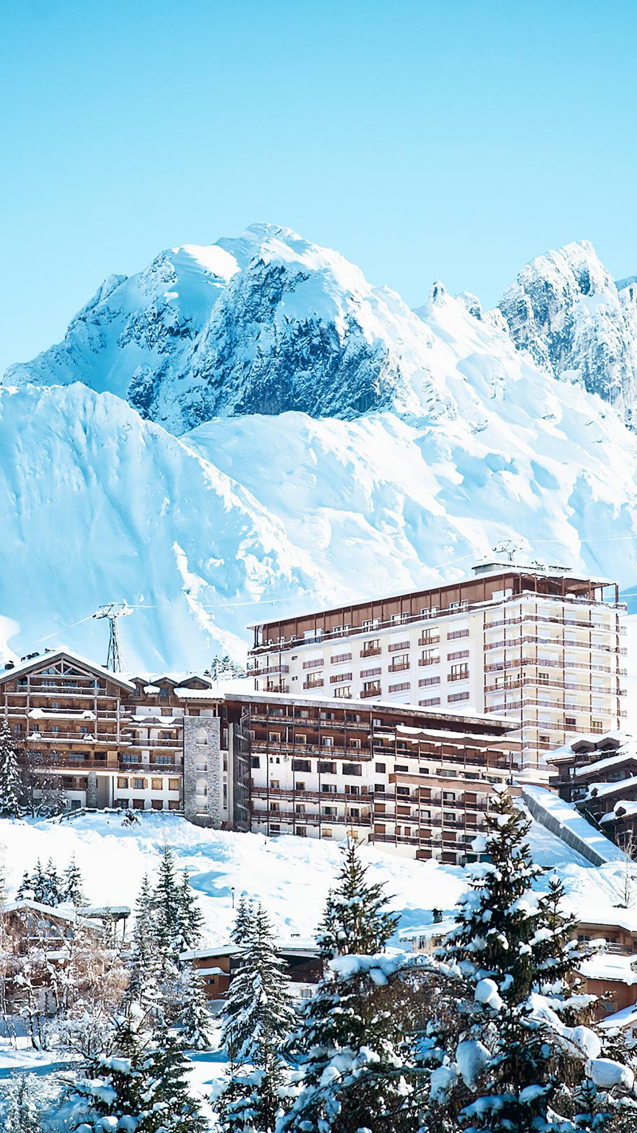 Courchevel 1 wallpaper, iPhone wallpaper, Free download, Breathtaking mountain views, 1250x2210 HD Phone
