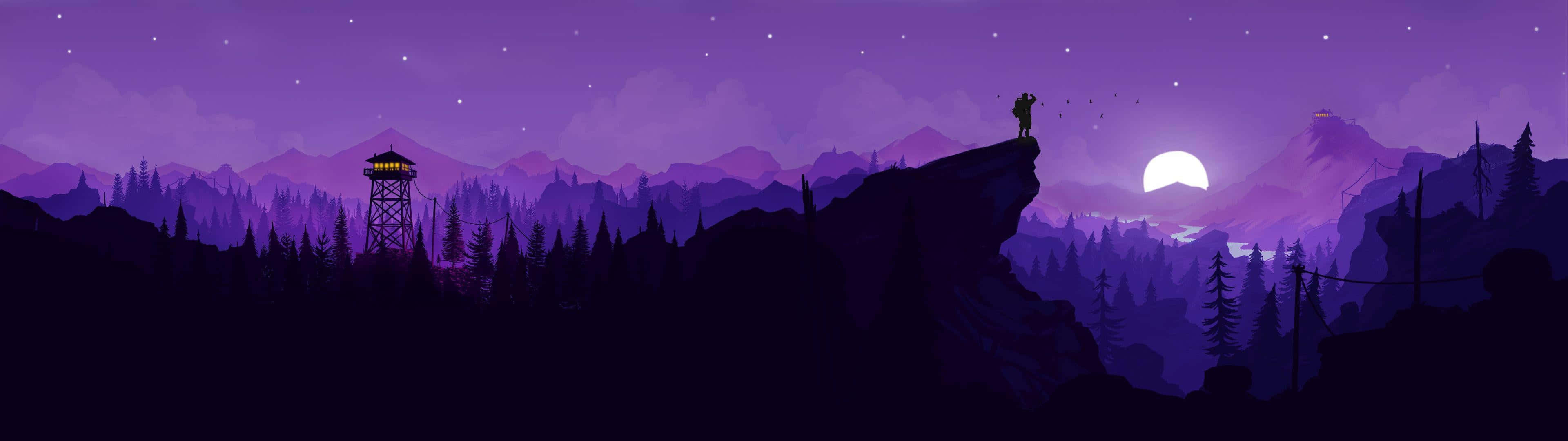 Firewatch, Dual Monitor Wallpaper, 3840x1080 Dual Screen Desktop