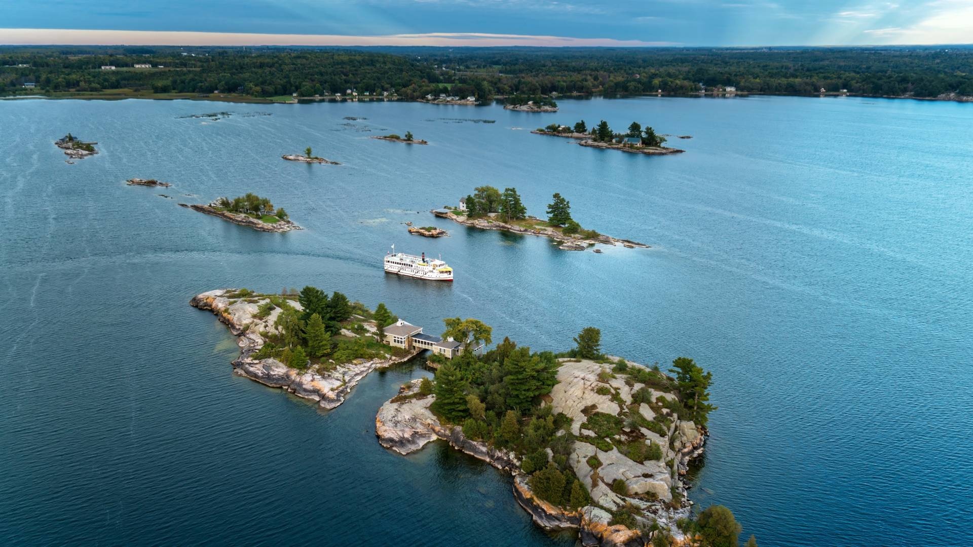 St. Lawrence River, Canadian Empress Cruise, Scenic seaway, Ontario and Quebec frontier, 1920x1080 Full HD Desktop