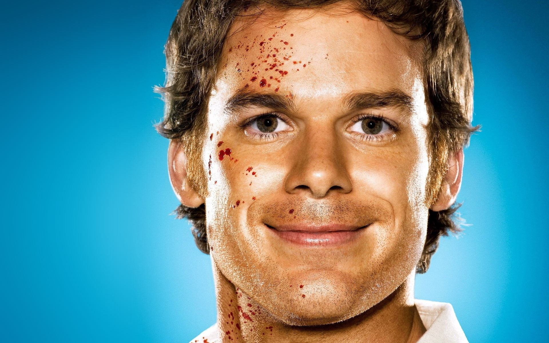 Dexter Morgan, Michael C. Hall, blood spatter on face, HD Desktop wallpaper