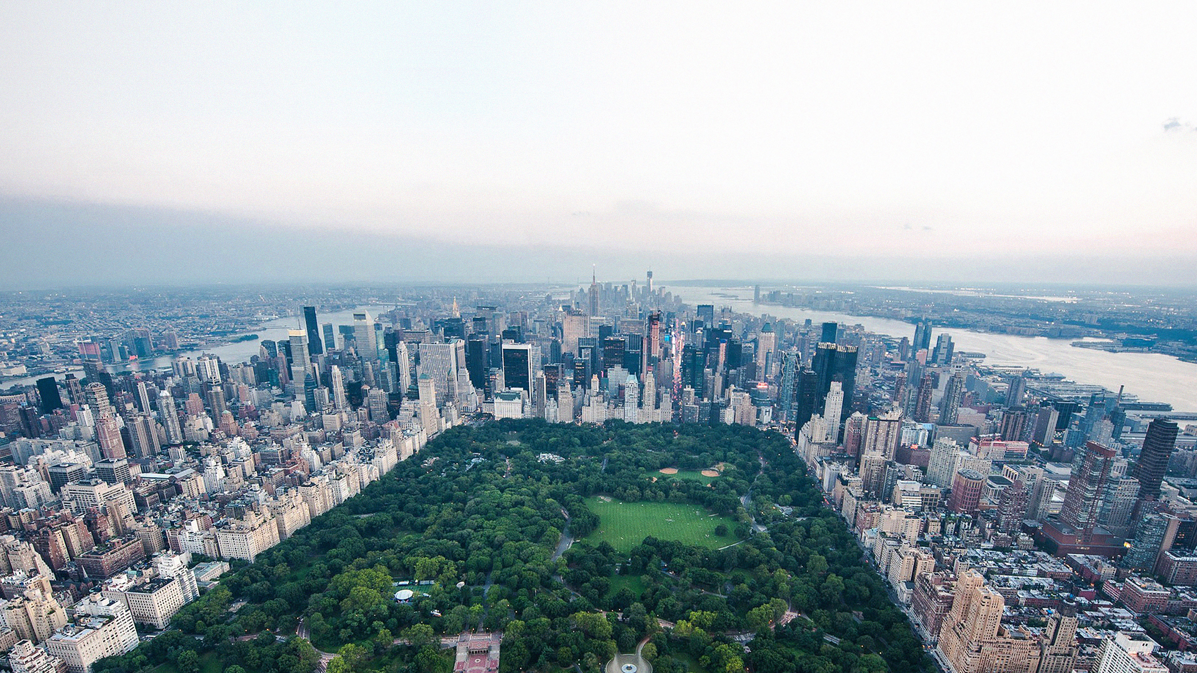 Central Park, Skyview, Nature, City, 3840x2160 4K Desktop