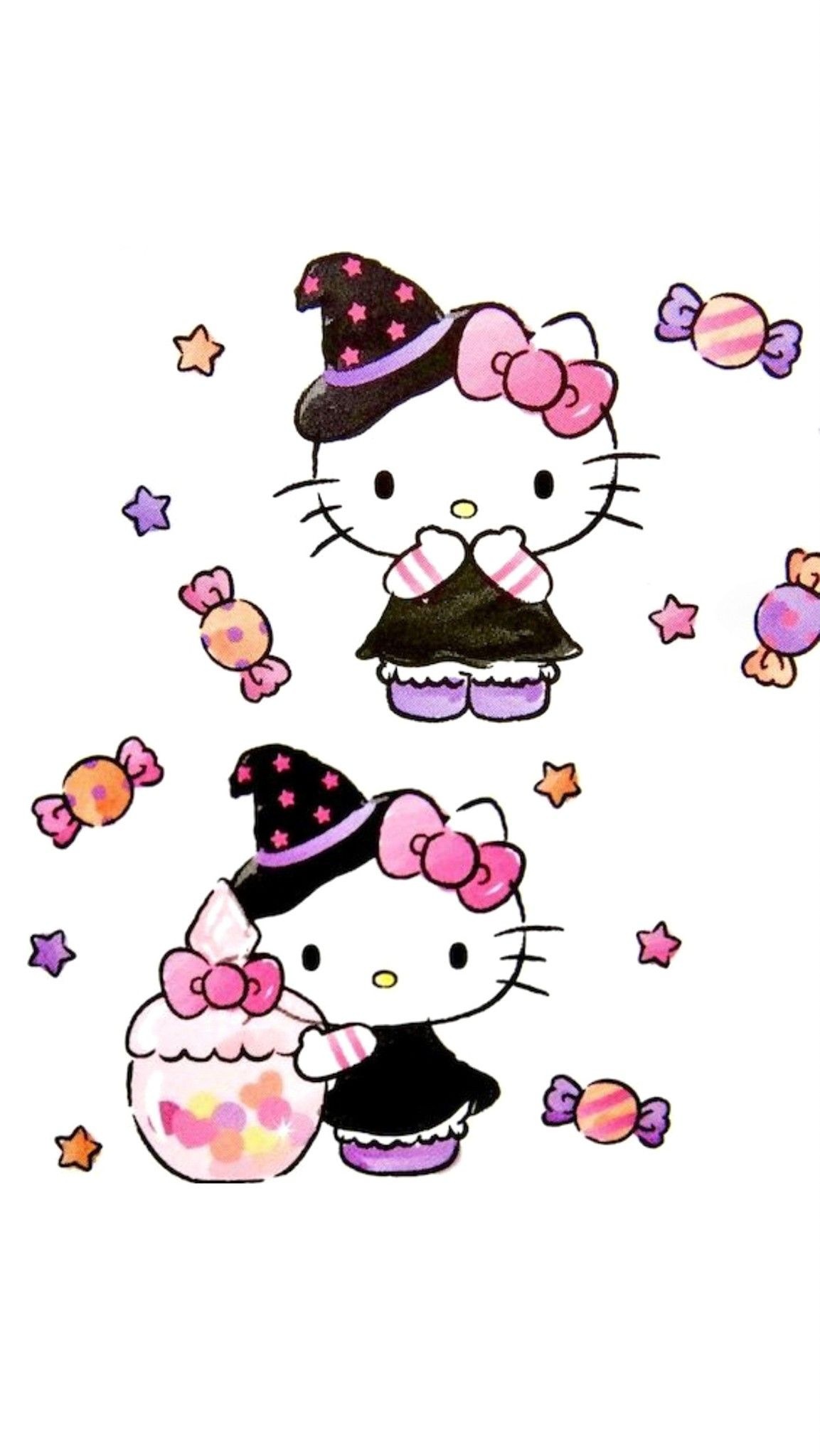 Candies, Hello Kitty Halloween Wallpaper, 1160x2050 HD Phone