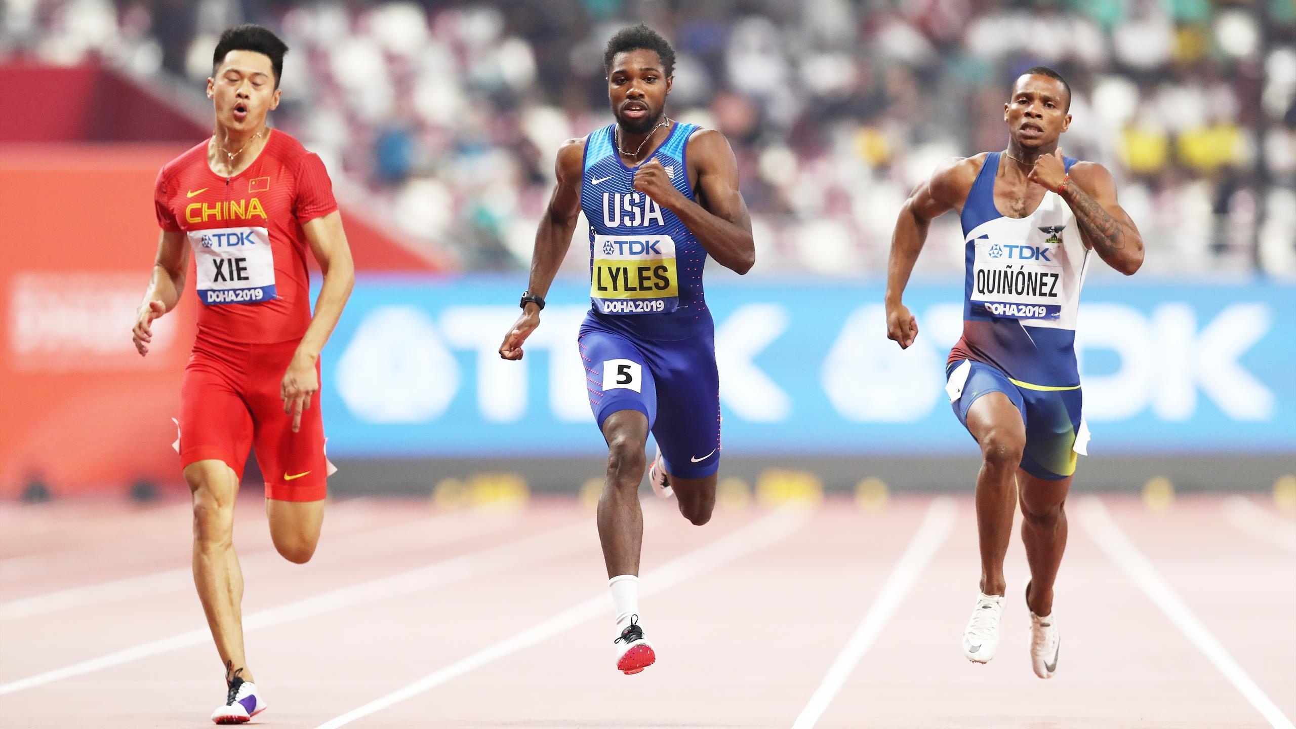 Noah Lyles and Zhenye Xie, Alex Quinonez Wallpaper, 2560x1440 HD Desktop