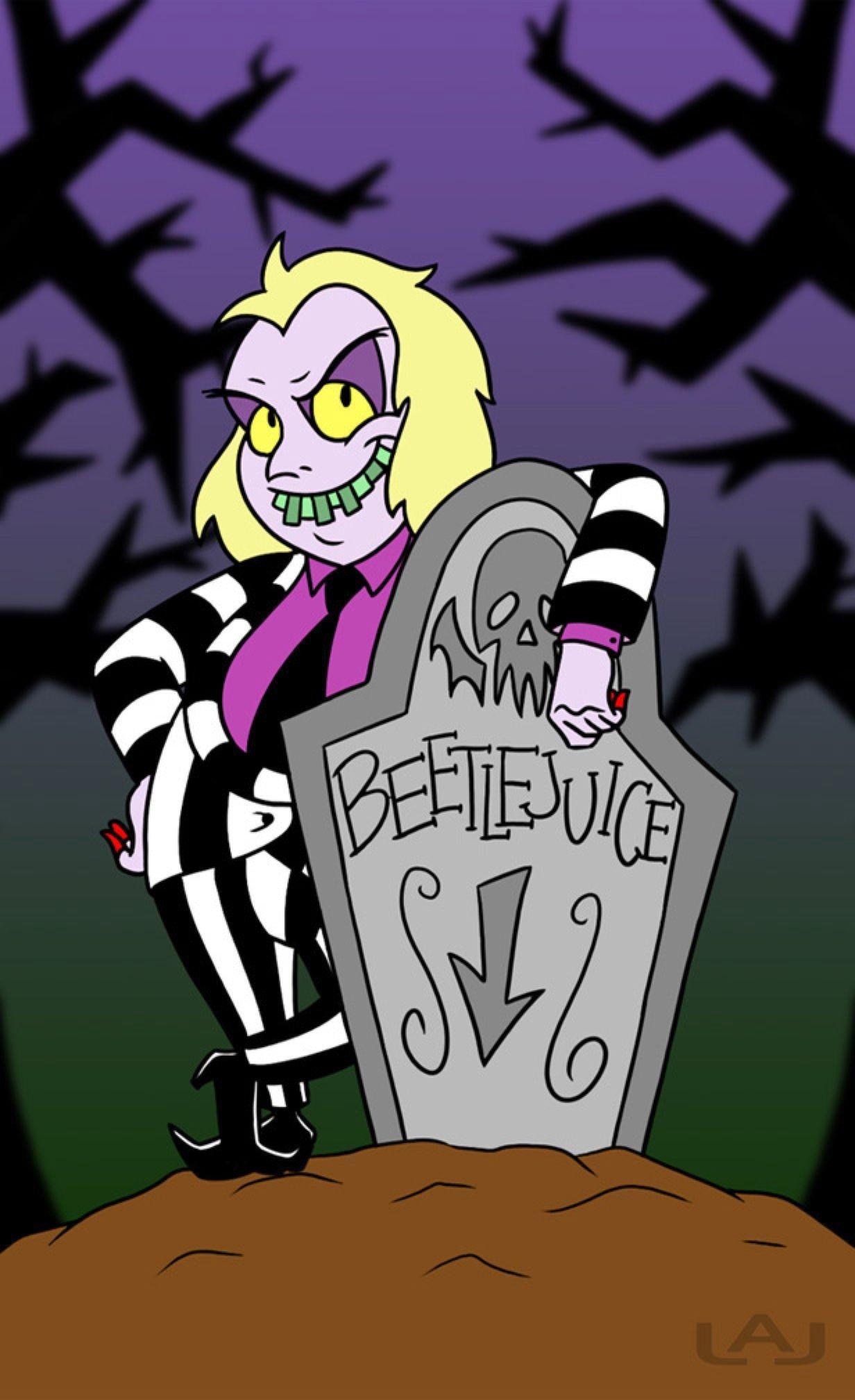 Beetlejuice cartoon, Animated series, Whimsical wallpapers, Comedic adventures, 1240x2020 HD Phone