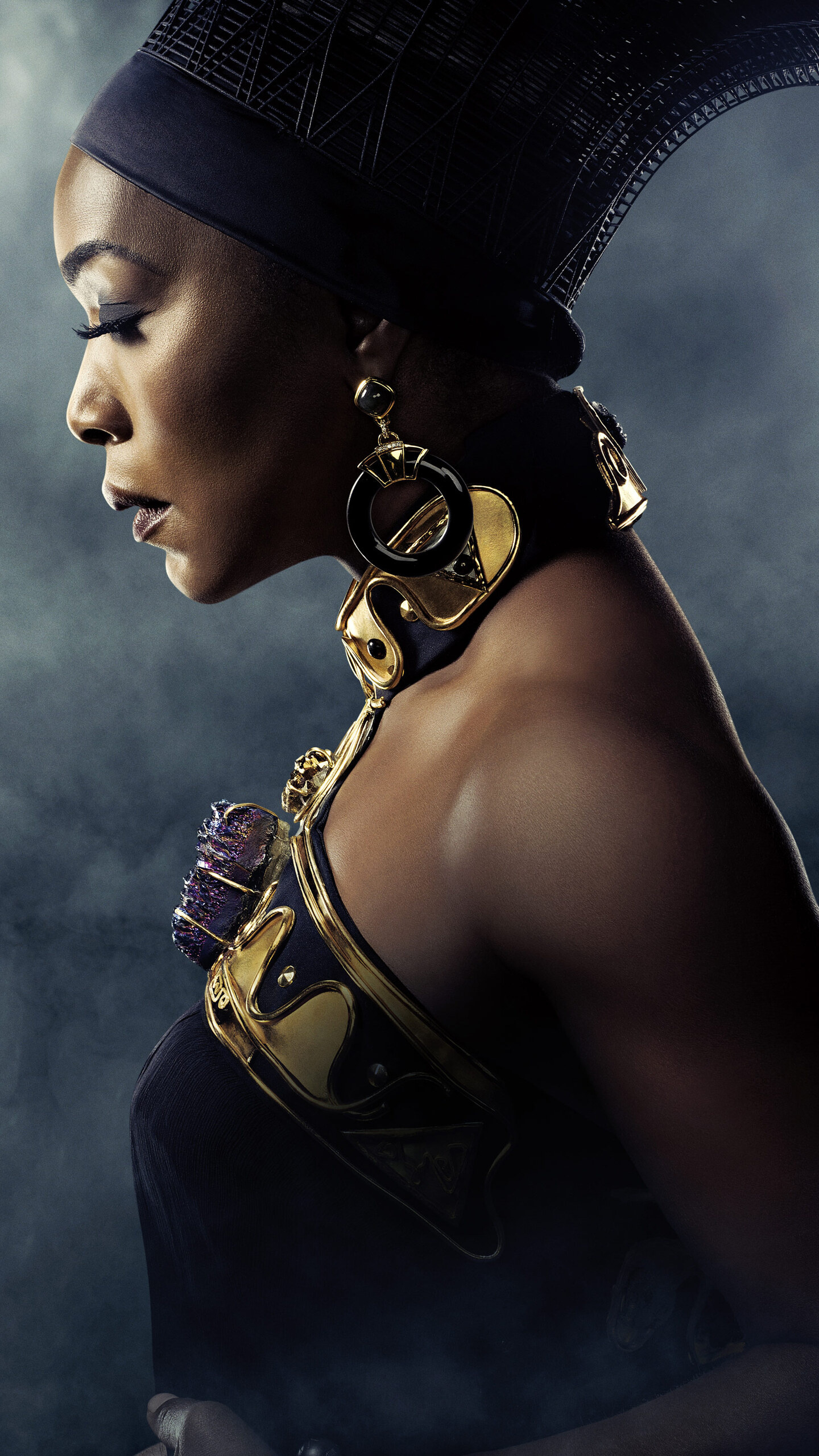 Angela Bassett, Black Panther poster, 4K wallpapers, 1440x2560 HD Phone