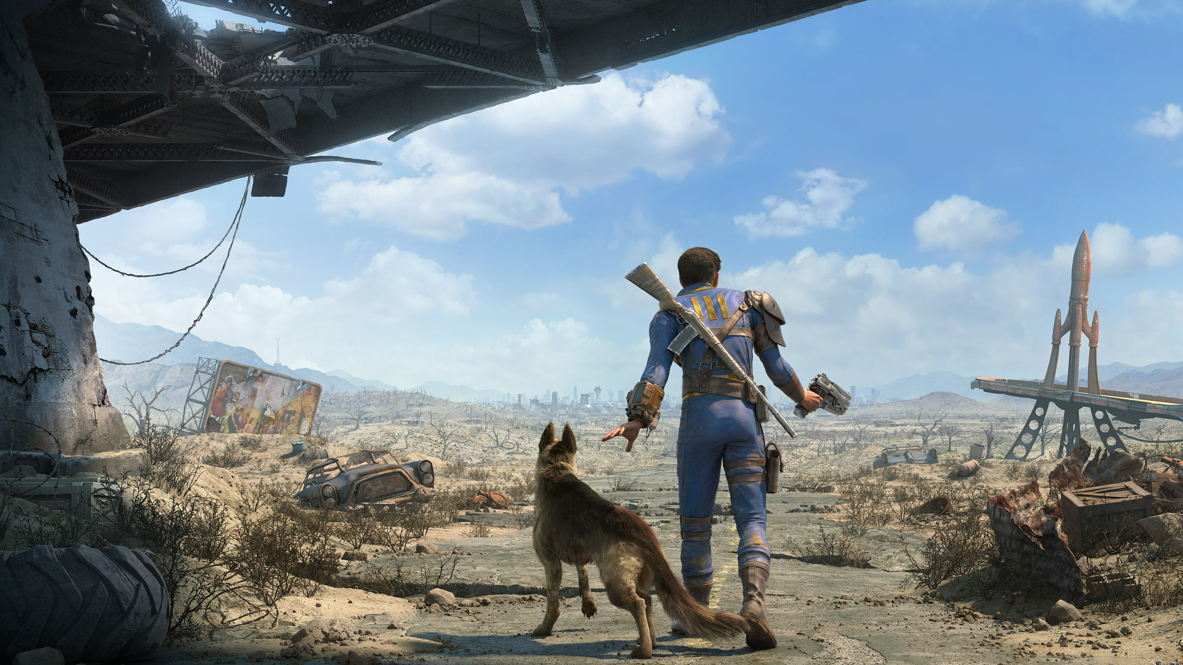 Fallout 4, PlayStation wallpapers, Post-apocalyptic world, Gaming art, 3840x2160 4K Desktop