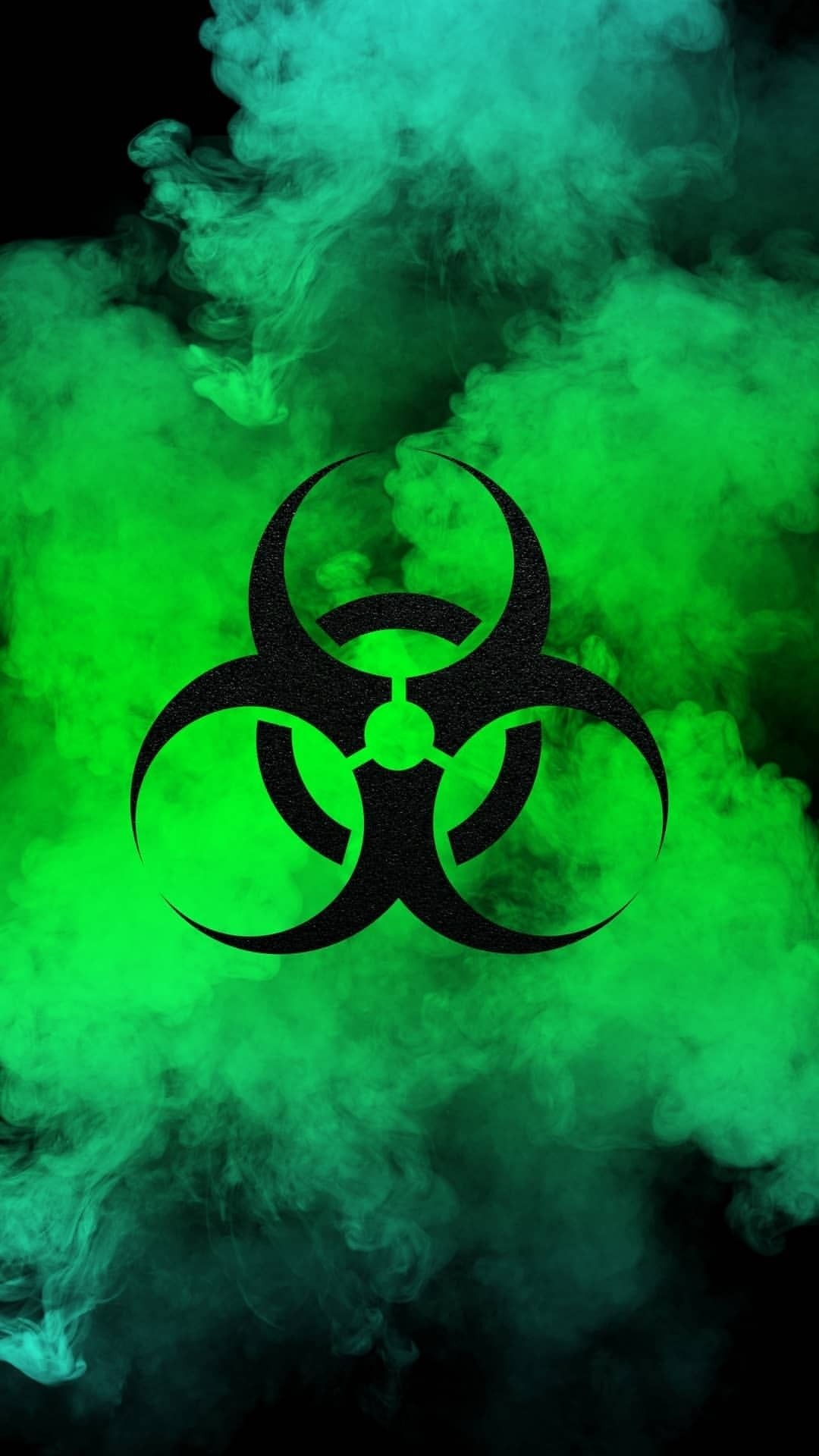 Smoke, Green Biohazard Wallpaper, 1080x1920 Full HD Phone