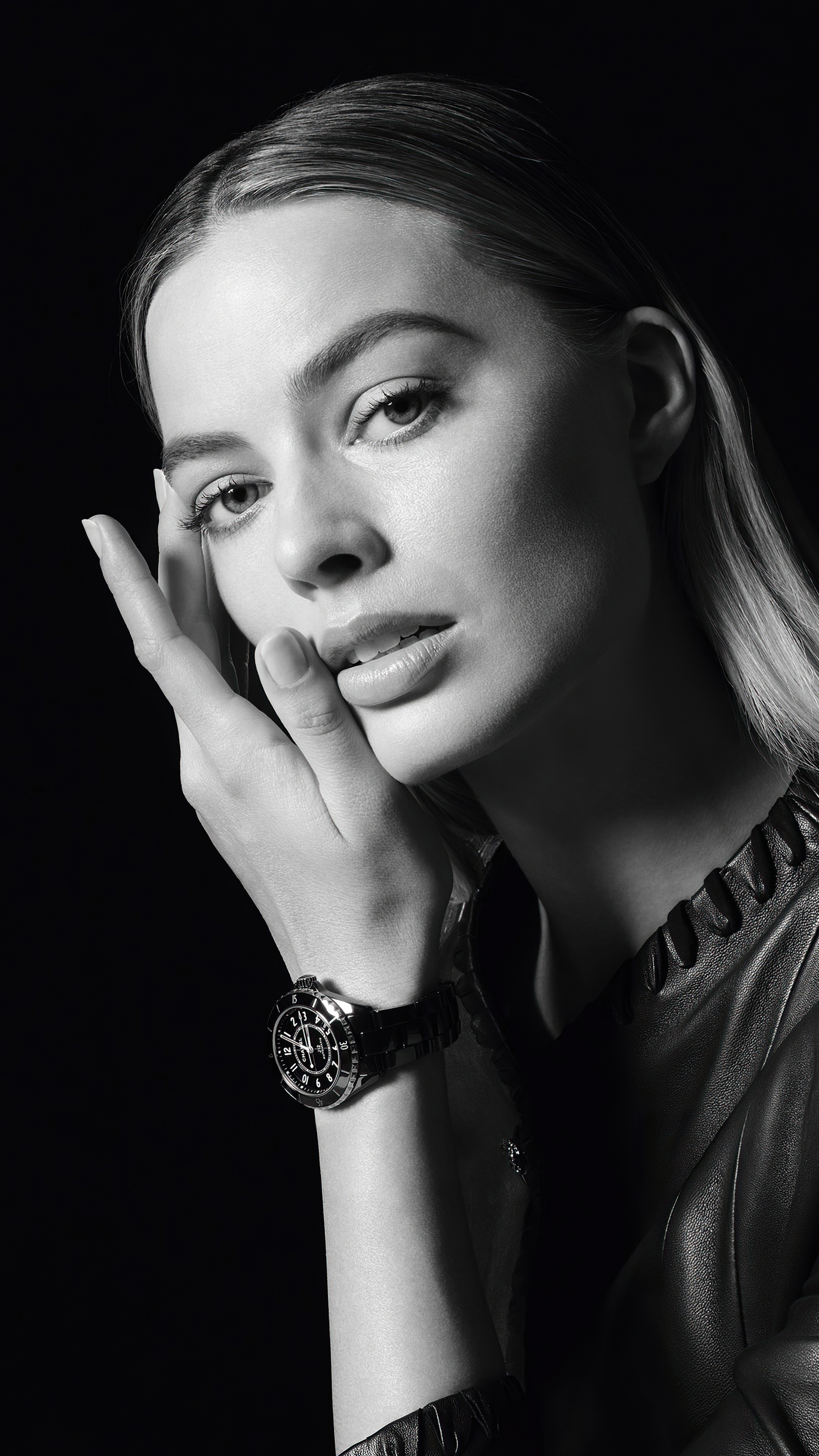 Margot Robbie, Chanel's J12 campaign, 2021, HD wallpapers, 2160x3840 4K Phone