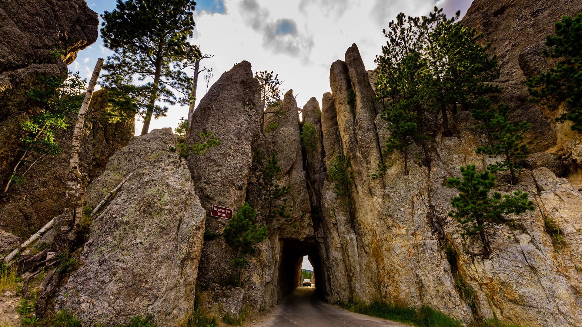 Needles Eye tunnel, Black Hills wonder, Iconic highway, South Dakota spotlight, 1920x1080 Full HD Desktop