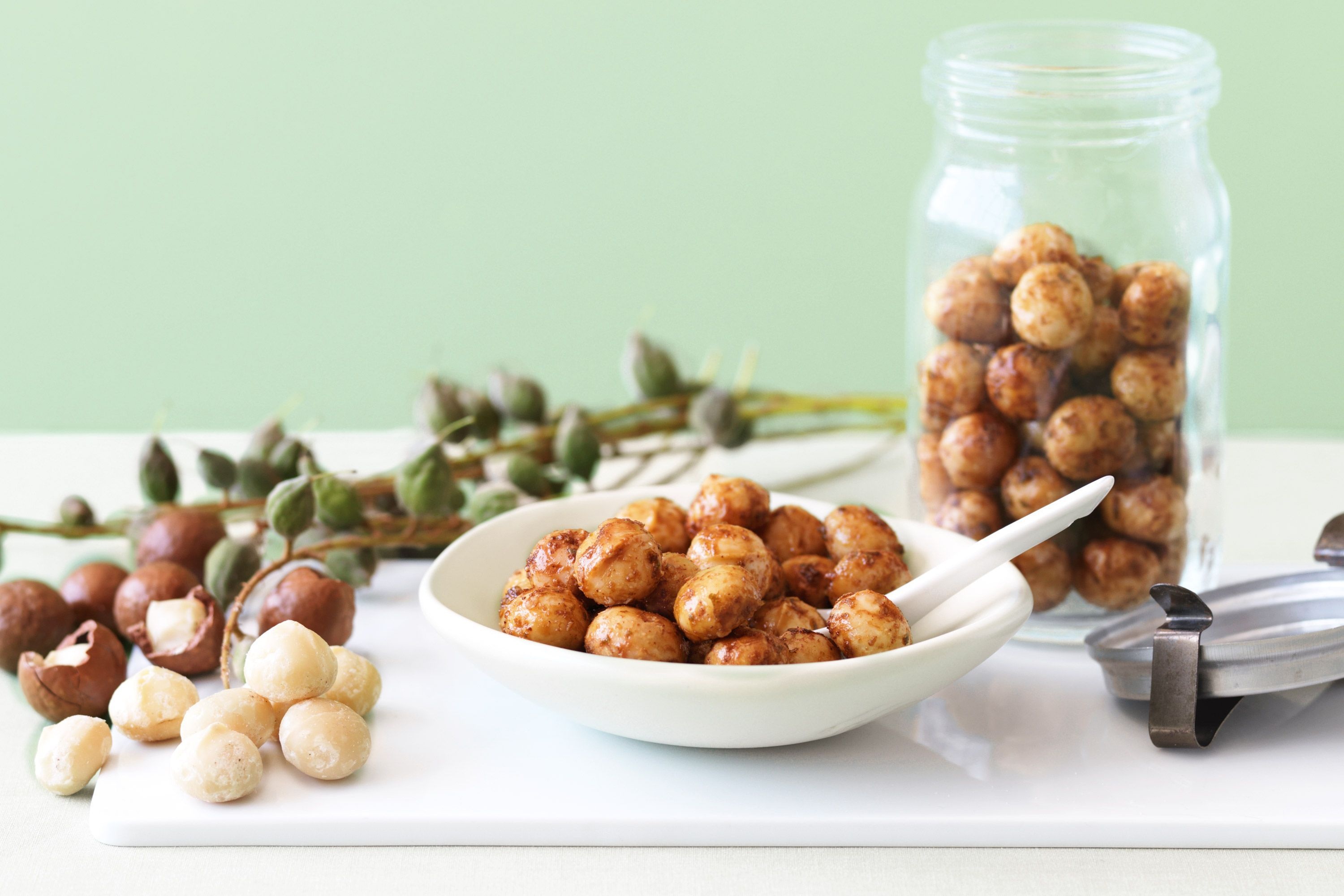 Macadamias, Chilli and lime, Flavored nuts, 3000x2000 HD Desktop