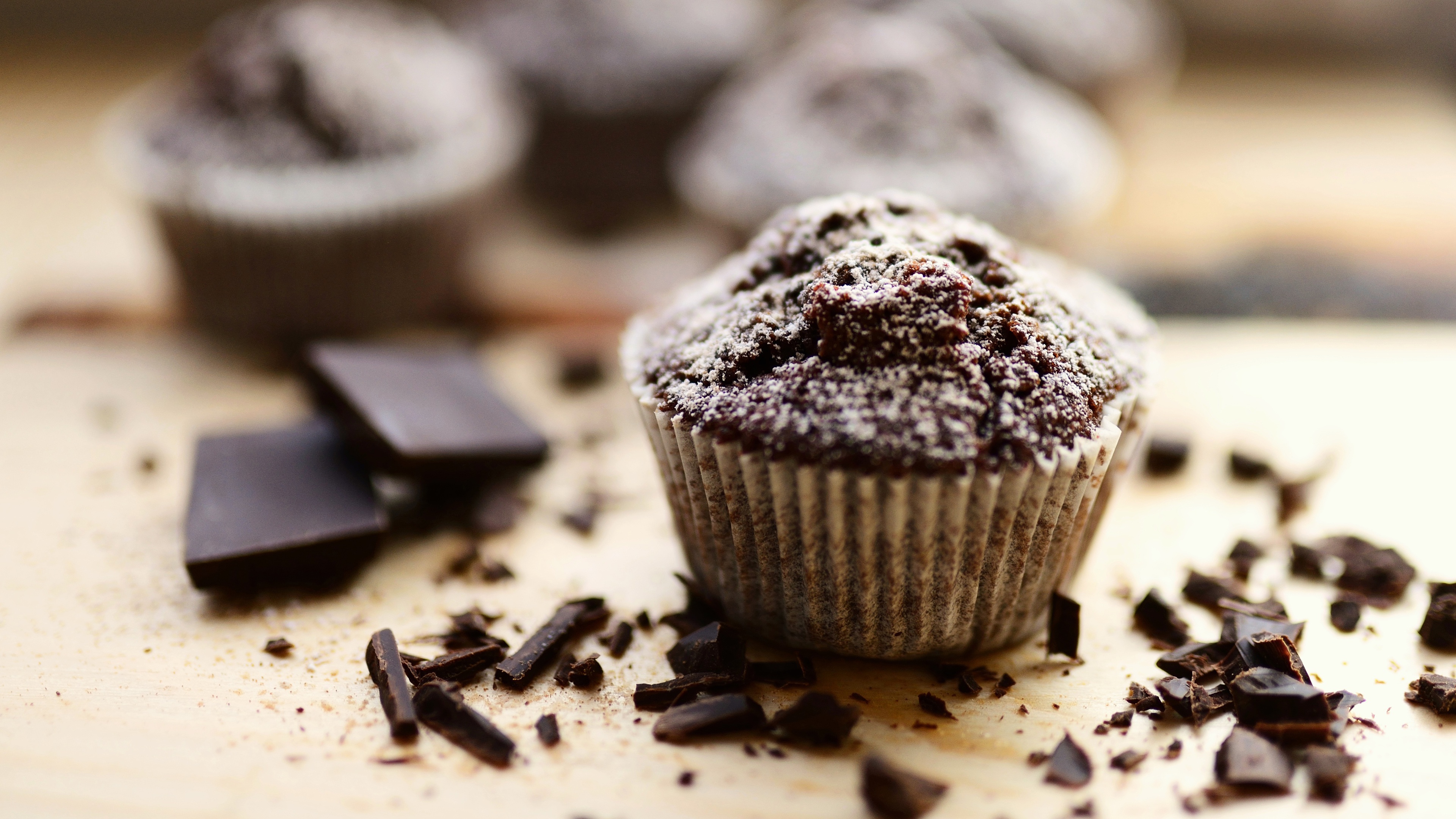 Chocolate, Muffins Wallpaper, 3840x2160 4K Desktop