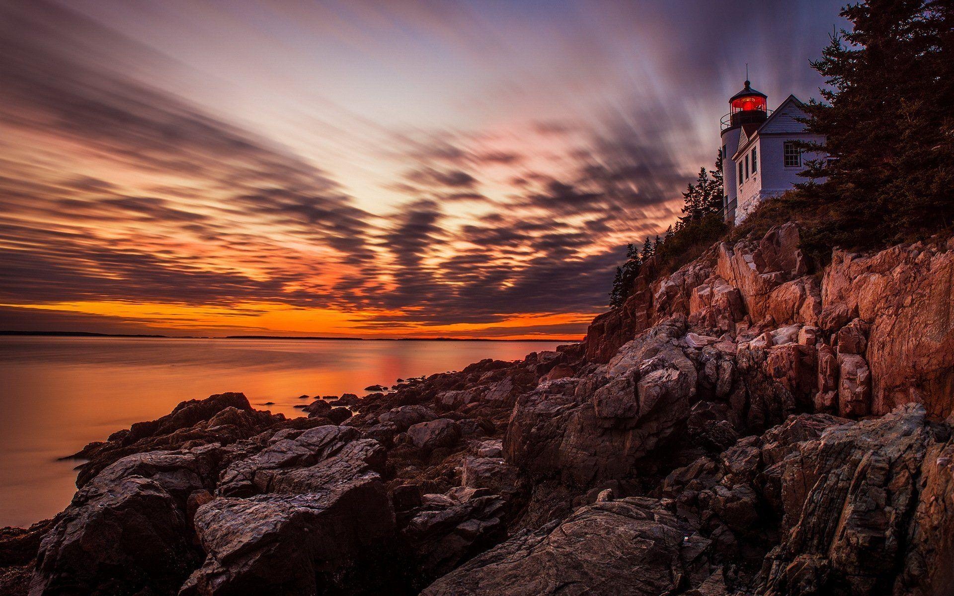 Bar Harbor, Maine, Acadia National Park, Scenic backgrounds, 1920x1200 HD Desktop