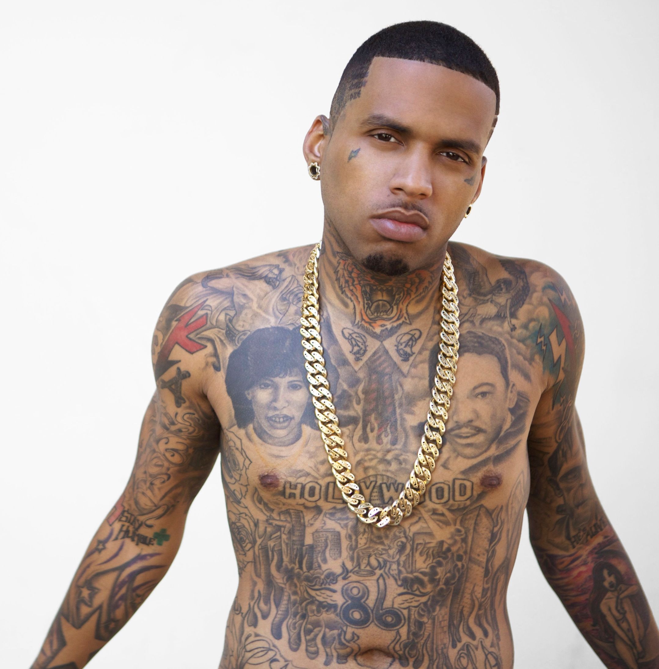 Kid Ink, Music artist, Kid Ink's tattoos, Body art guru, 2160x2190 HD Phone