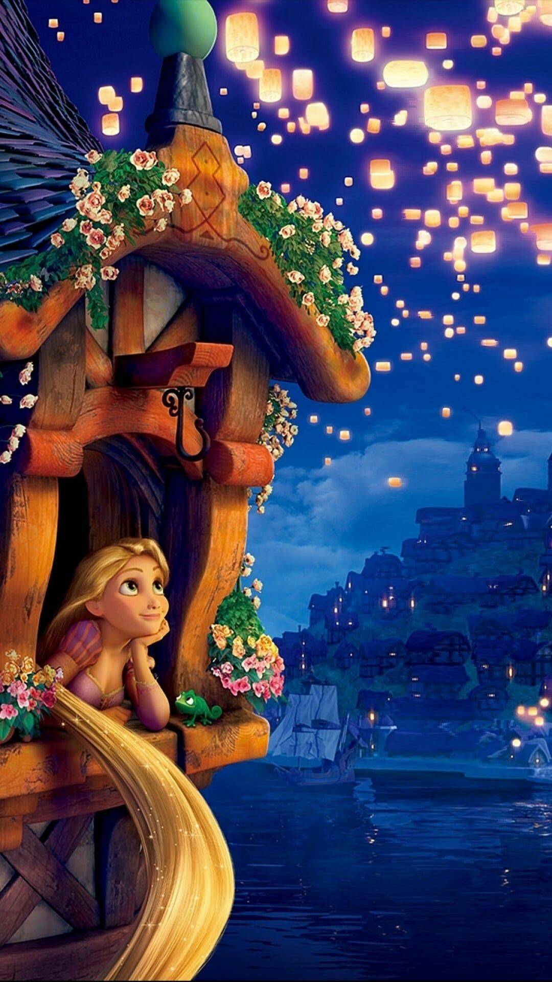 Tangled, Disney's enchantment, Colorful wallpaper, Whimsical world, 1080x1920 Full HD Phone