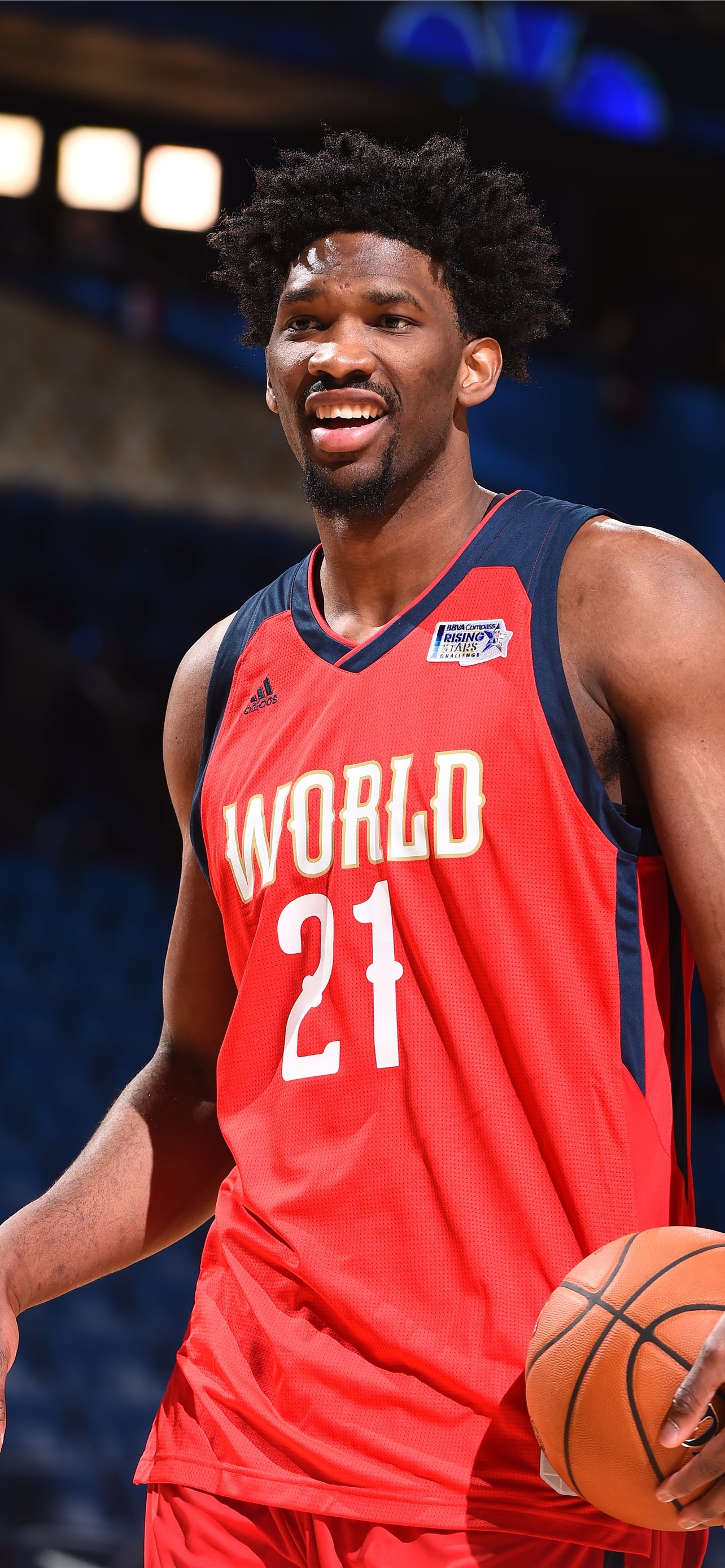 2017 BBVA Compass Rising Stars Challenge, Joel Embiid Wallpaper, 1290x2780 HD Phone