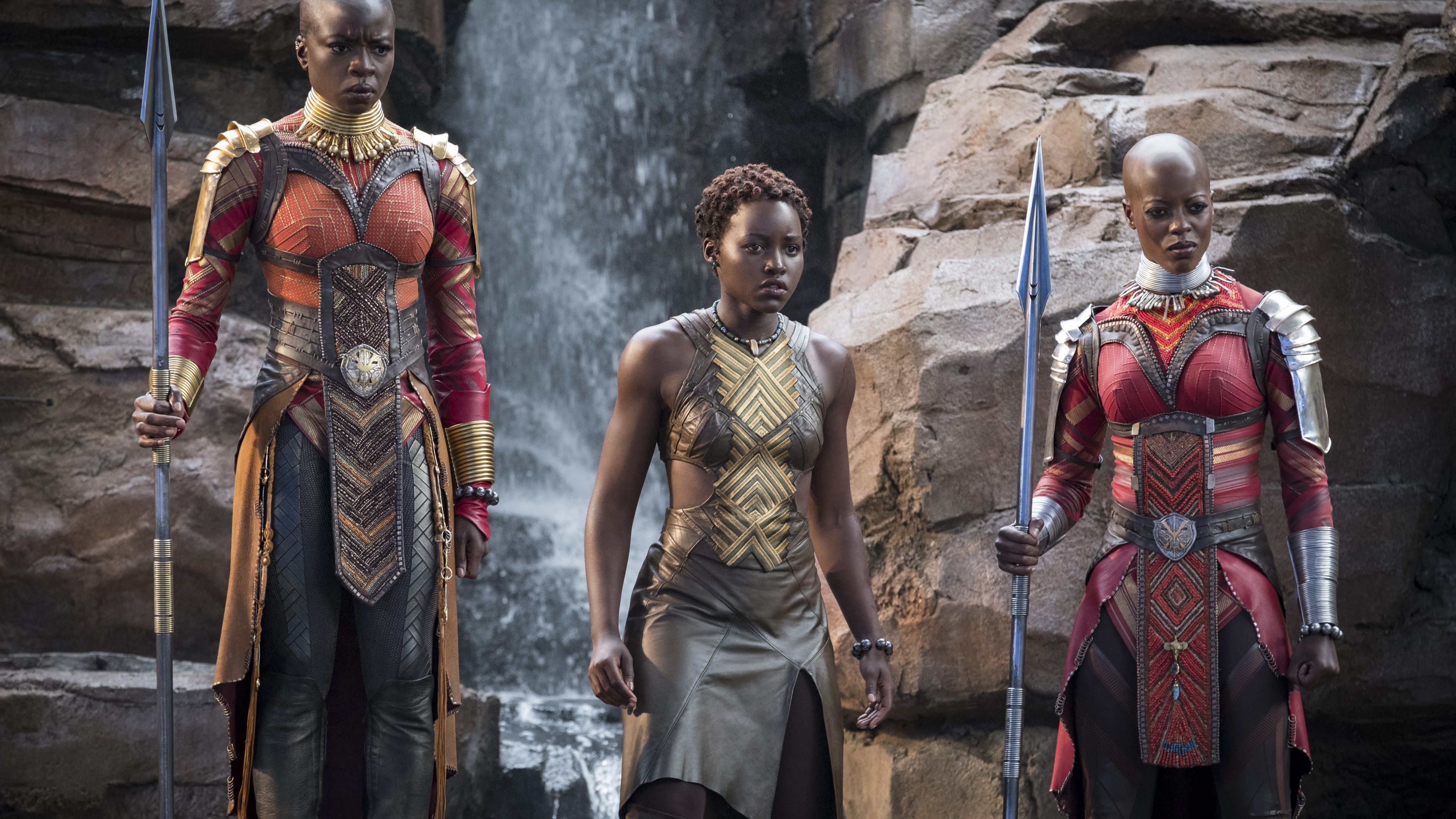 Black Panther, Florence Kasumba, Danai Gurira, Lupita Nyong'o, 3840x2160 4K Desktop